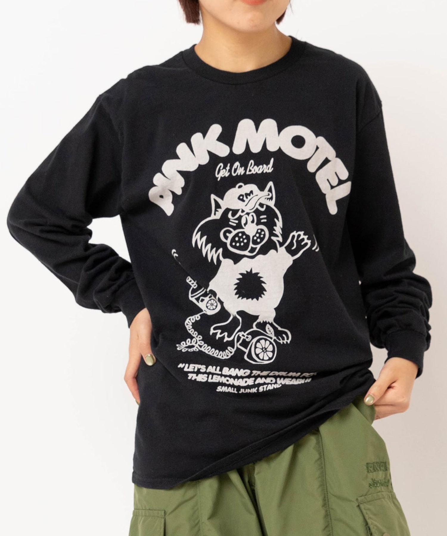 【PINK MOTEL】M2633 PM ベアープリントロンT