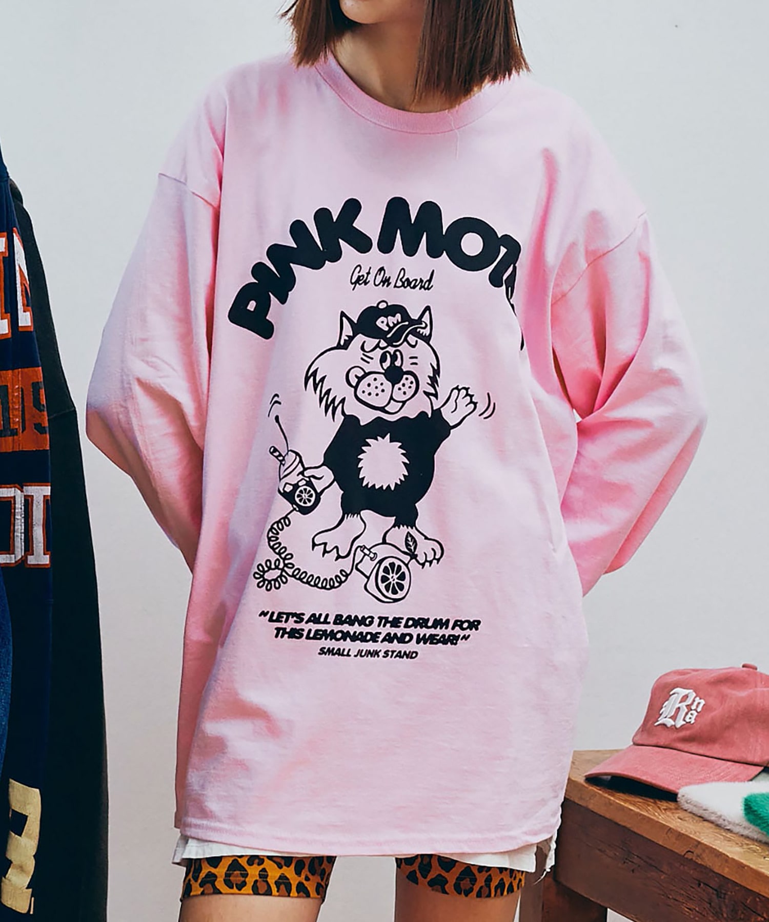 【PINK MOTEL】M2633 PM ベアープリントロンT