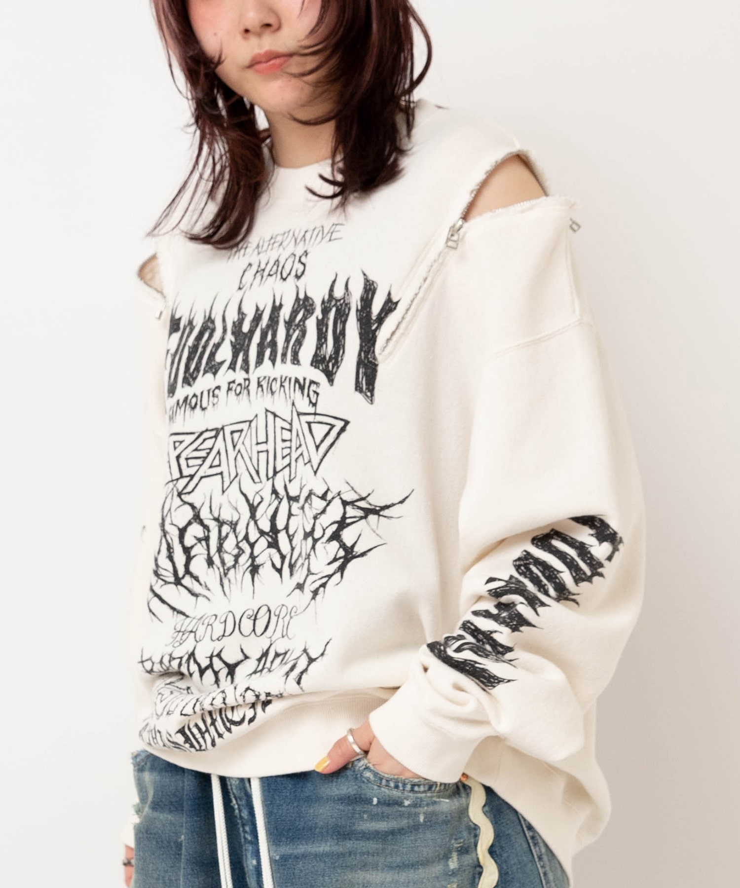 【2月上旬納期】M2634 ショルダーZipトレーナー