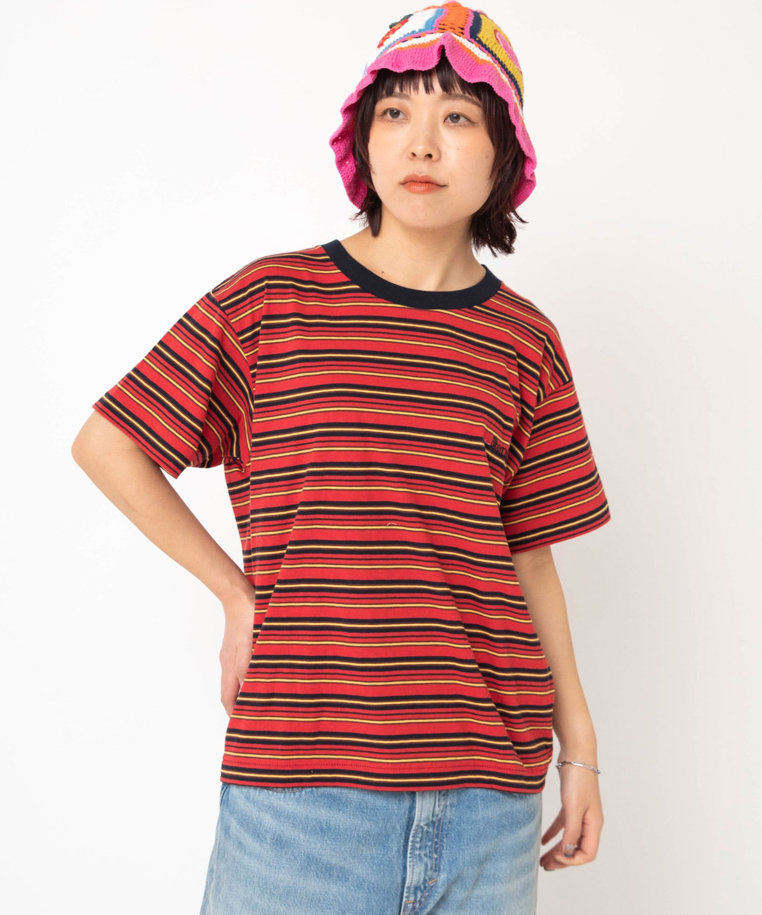 【4月中旬納期】M2646 マルチボーダーレギュラーT