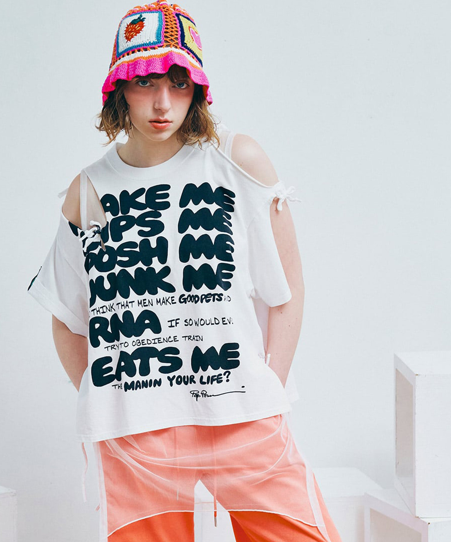 【5月上旬納期】M2672 リボンスラッシュルーズTEE