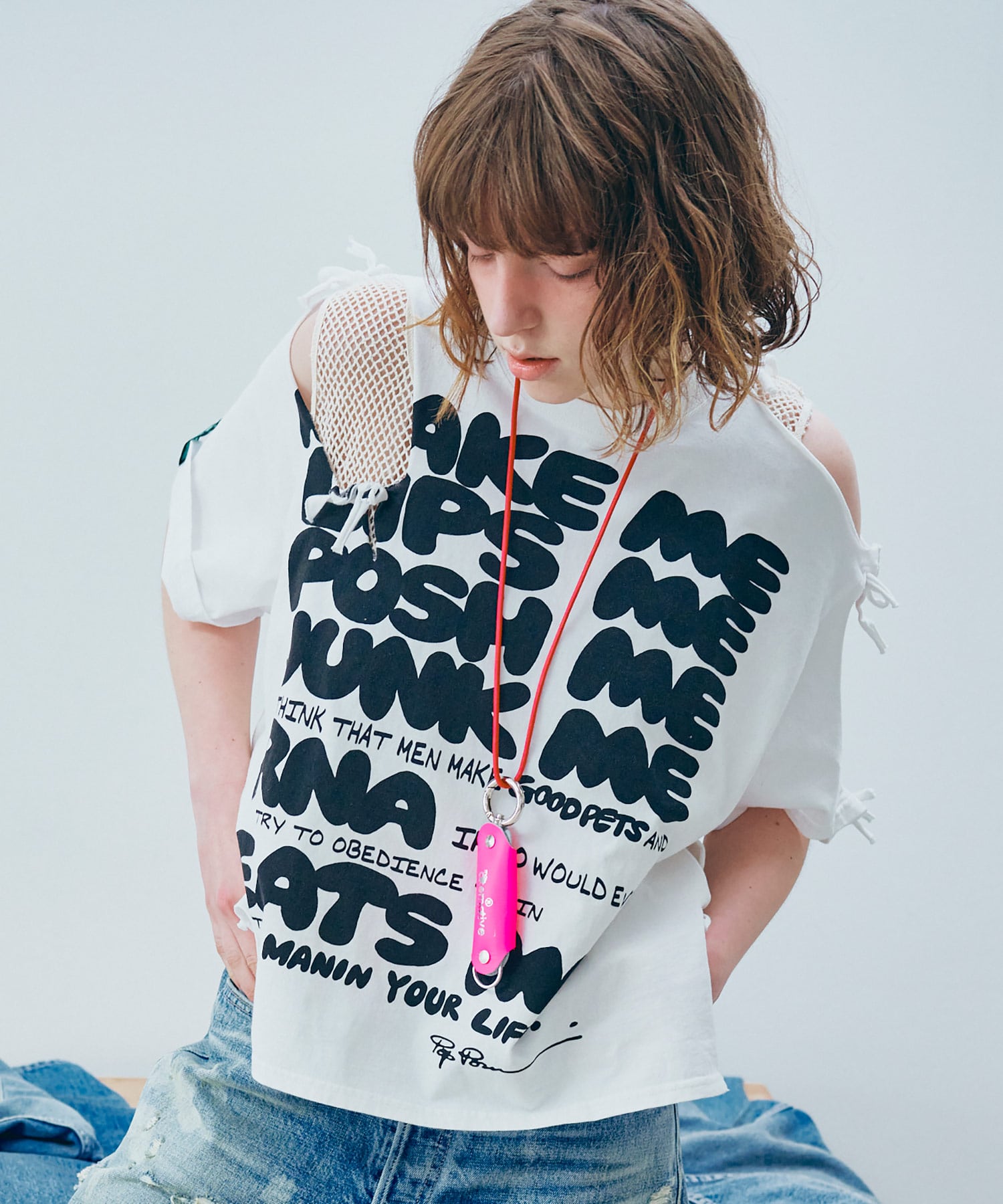 M2672 リボンスラッシュルーズTEE