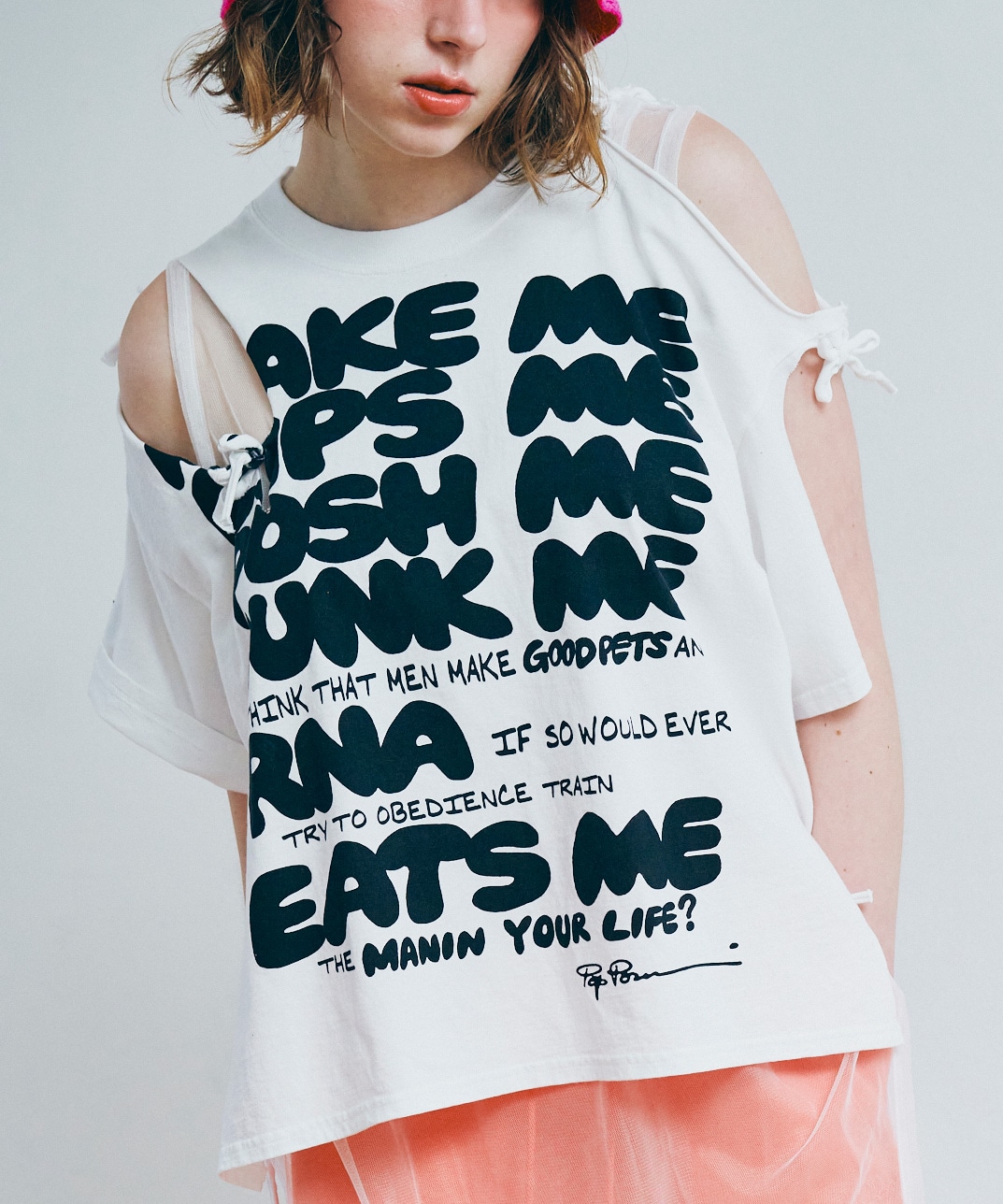 【5月上旬納期】M2672 リボンスラッシュルーズTEE