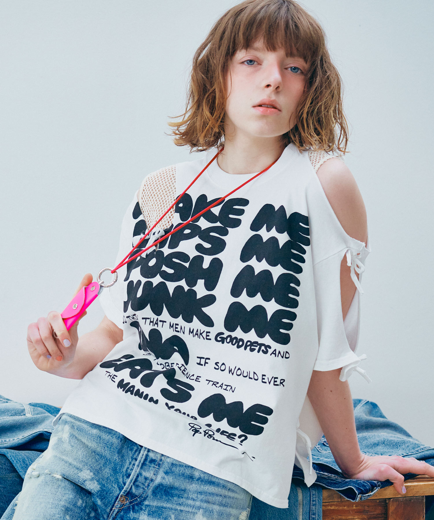 M2672 リボンスラッシュルーズTEE
