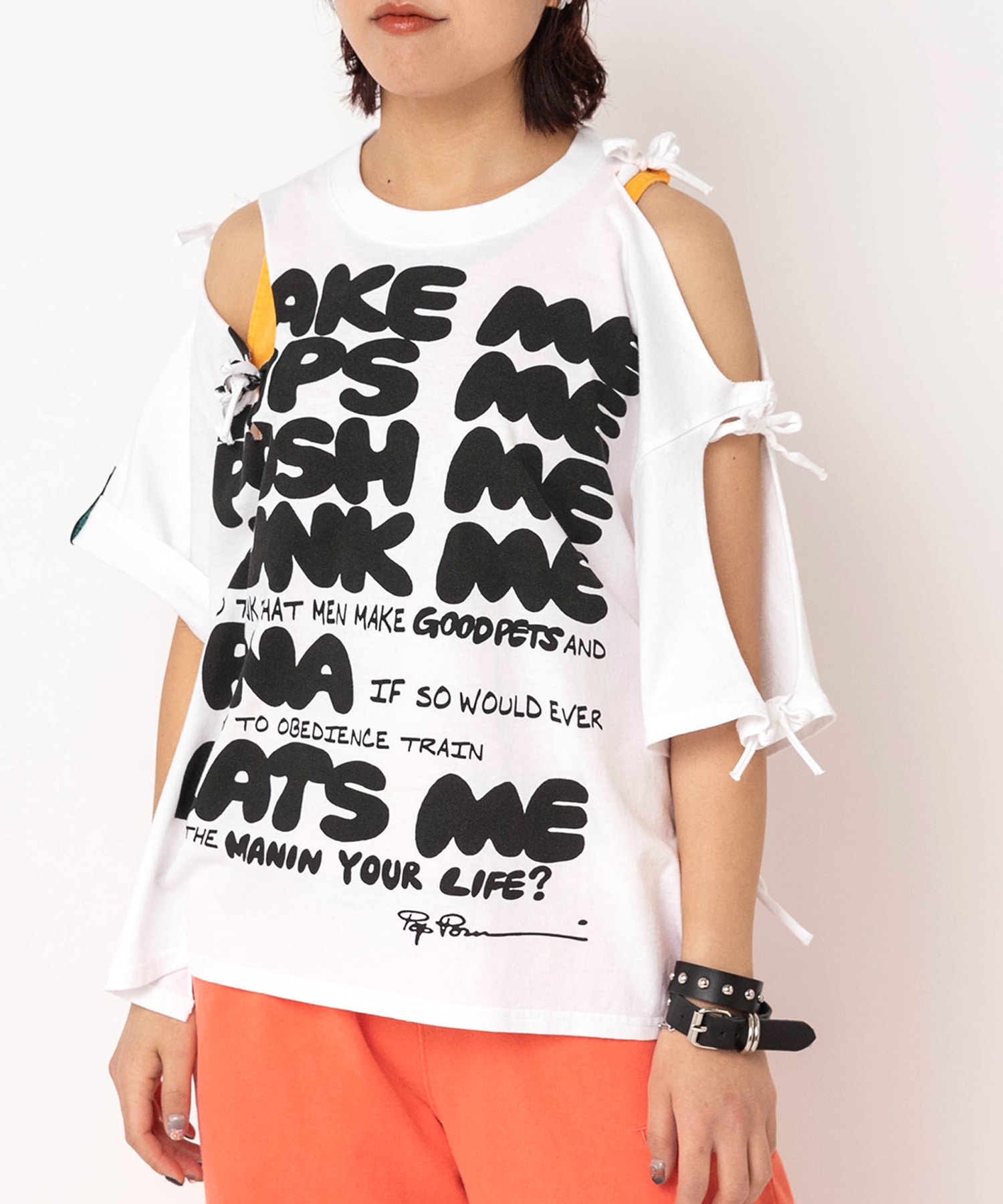 【5月上旬納期】M2672 リボンスラッシュルーズTEE