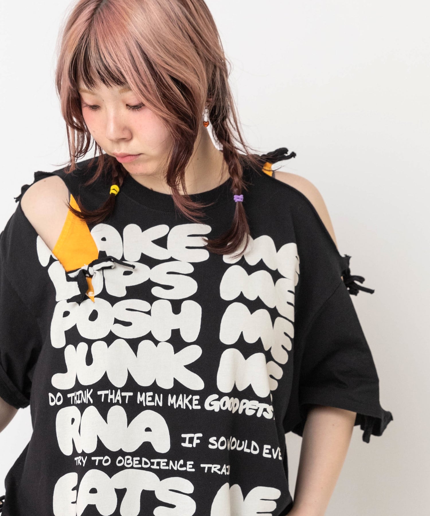 M2672 リボンスラッシュルーズTEE