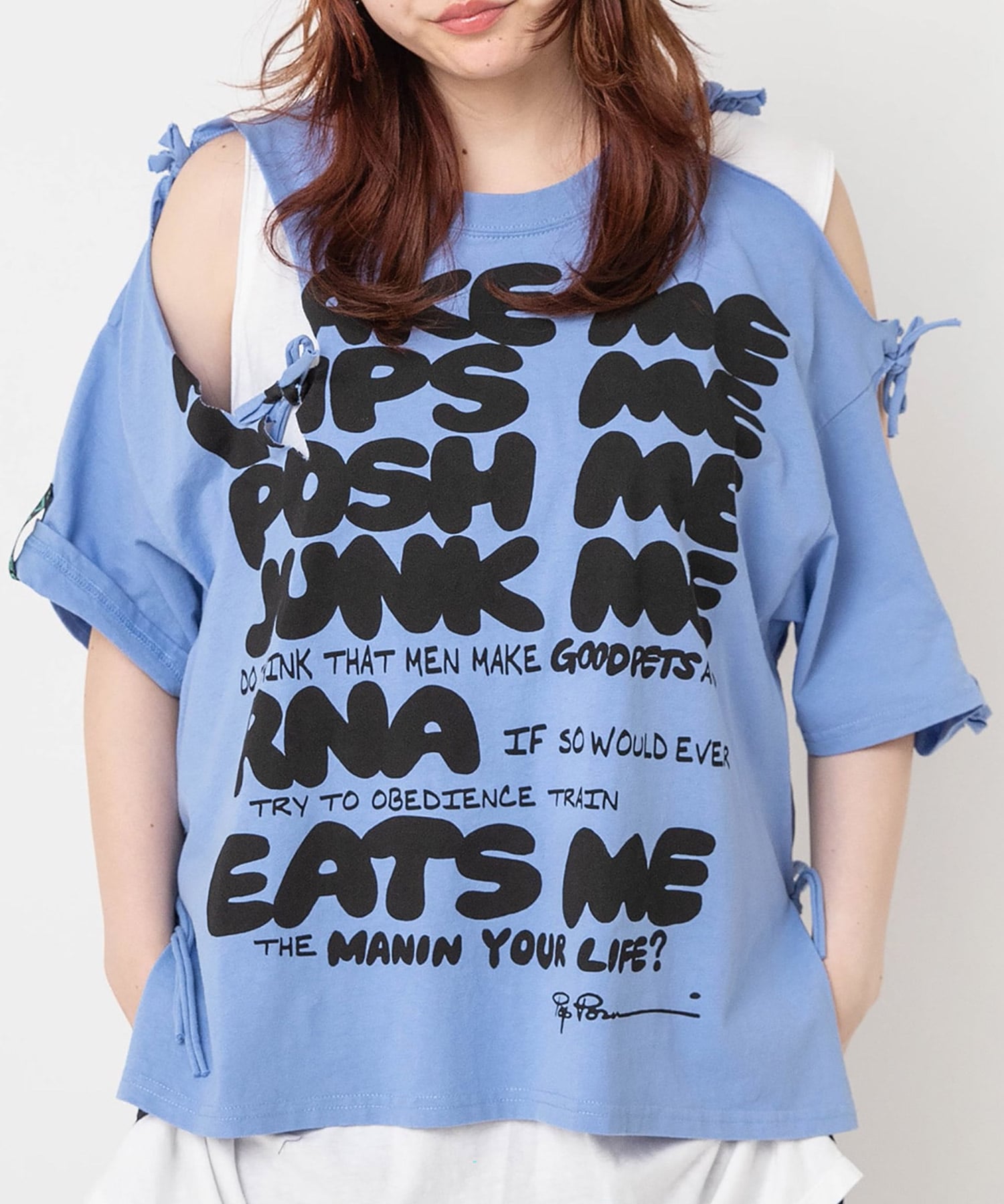 M2672 リボンスラッシュルーズTEE