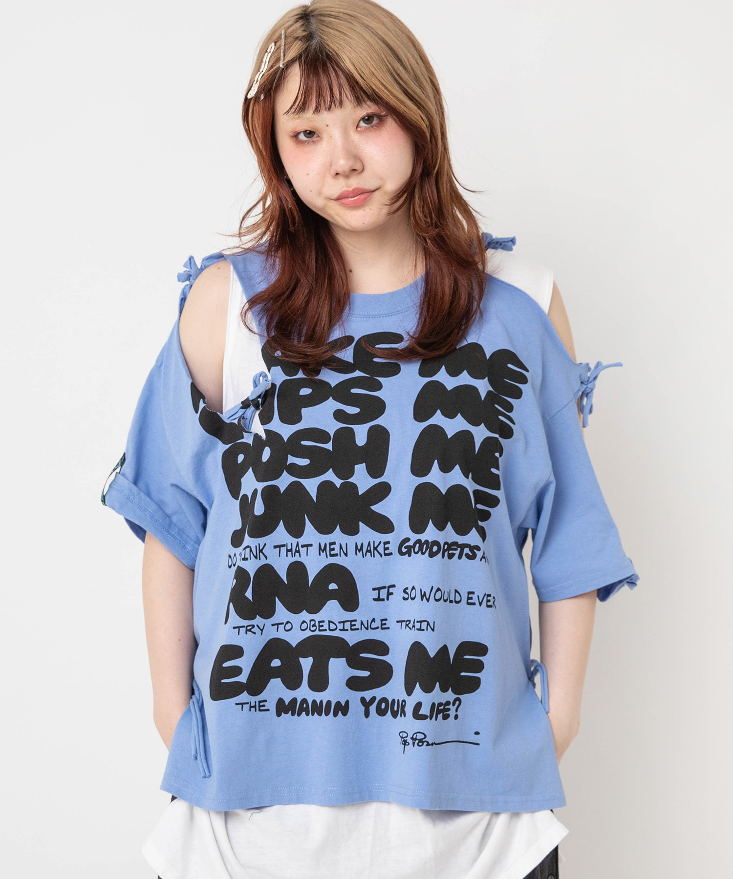 M2672 リボンスラッシュルーズTEE
