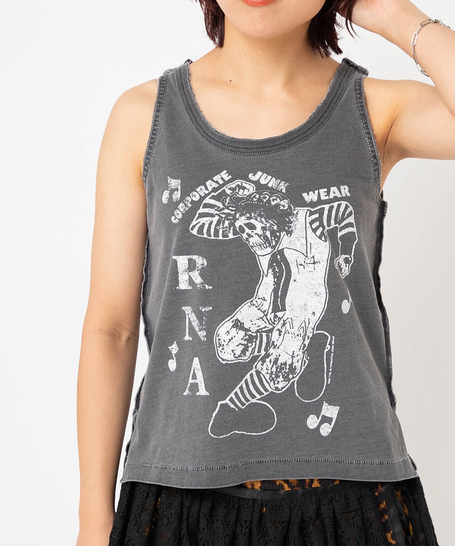 【6月上旬納期】M2673 ピグメントダイカットオフタンク