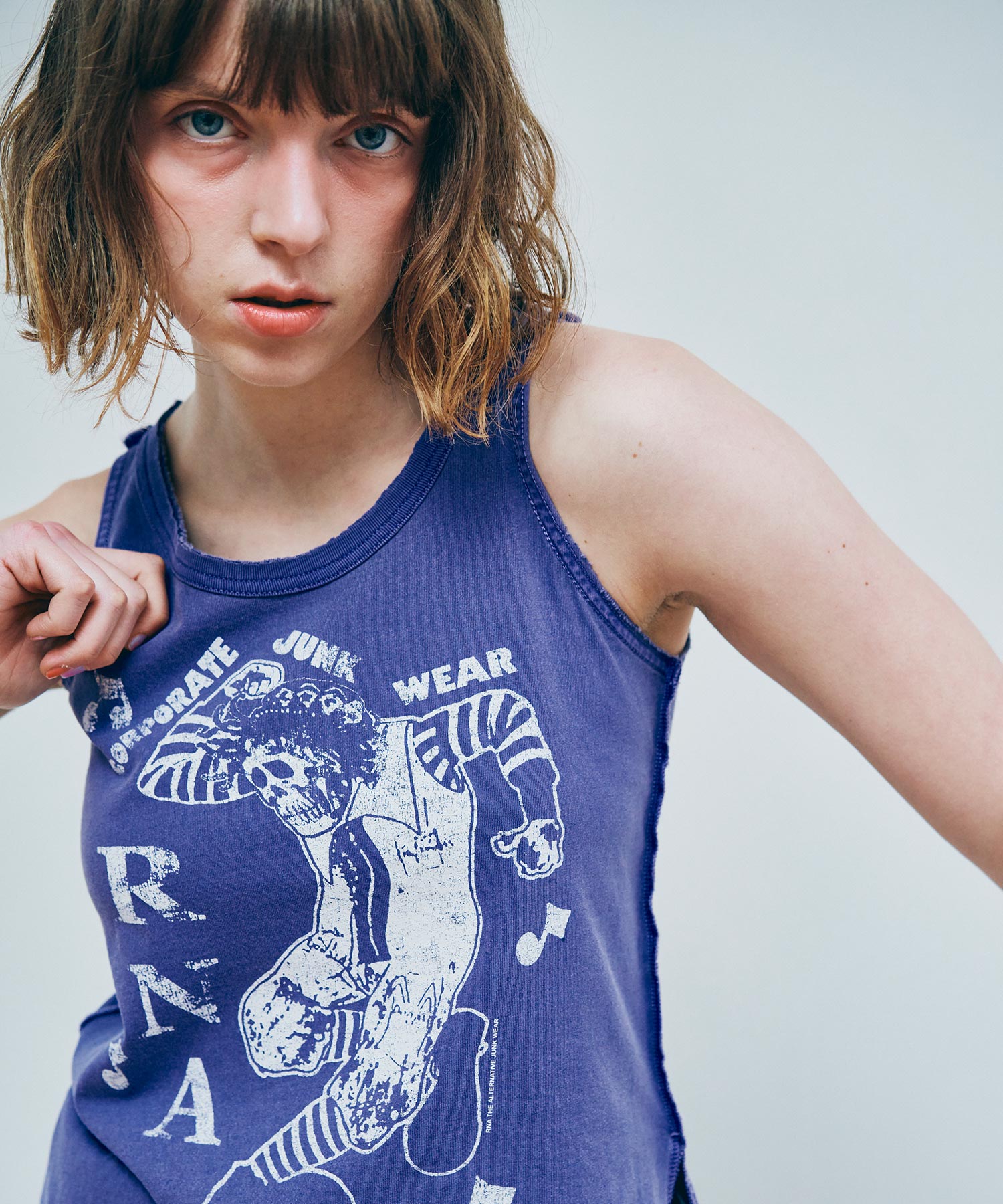 【6月上旬納期】M2673 ピグメントダイカットオフタンク