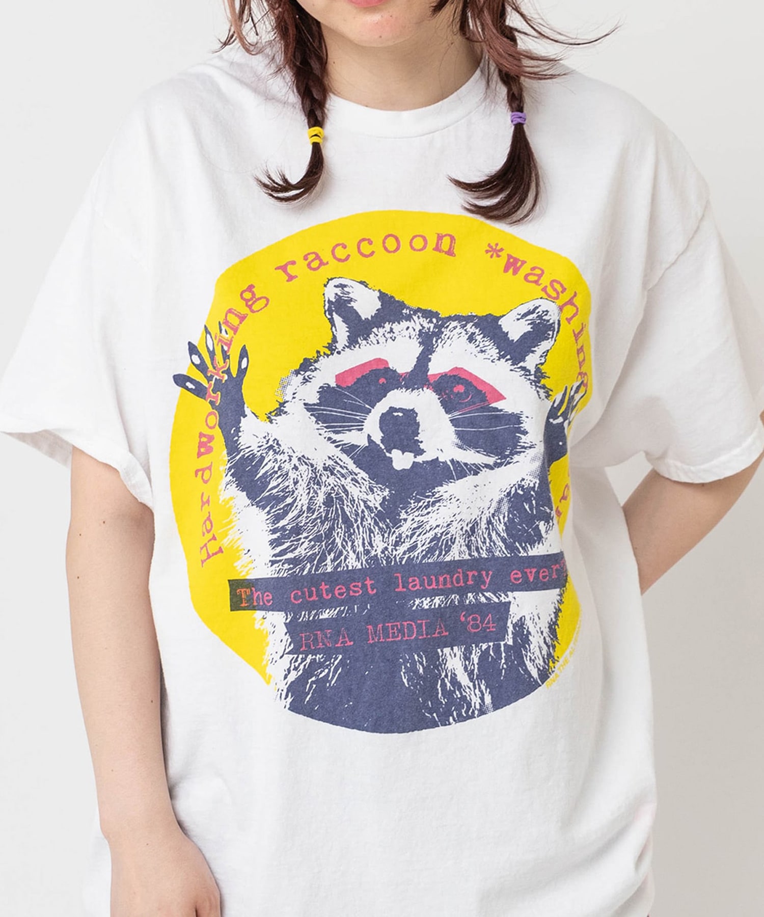 M2683 アライグマプリントTEE