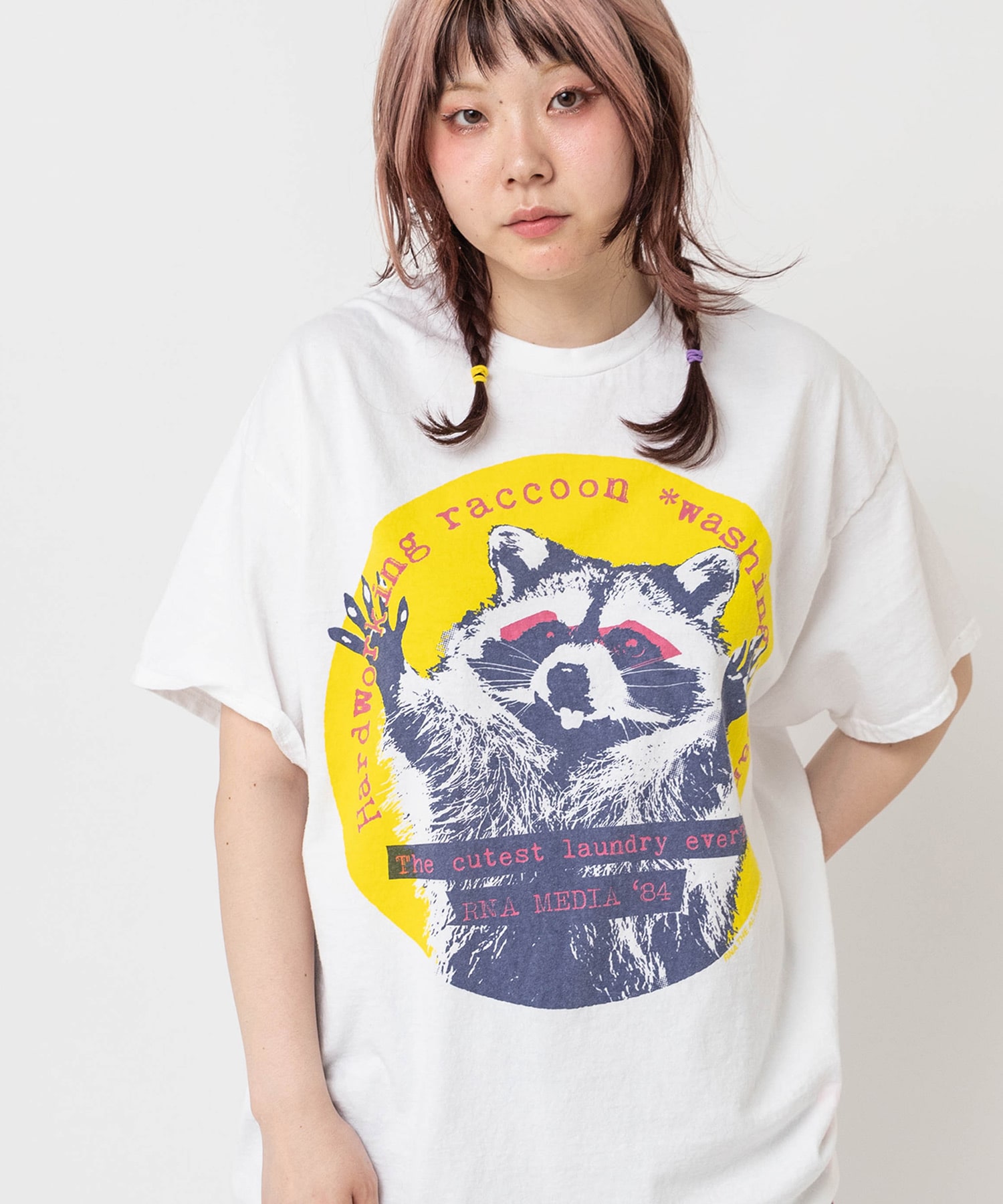 M2683 アライグマプリントTEE