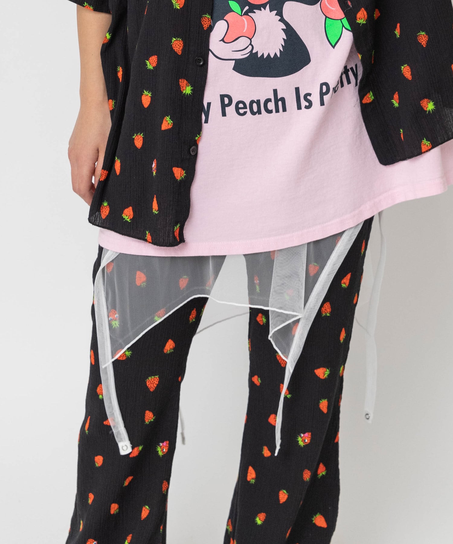 【4月下旬納期】M2687 チュールメッシュ２WAYロングタンク