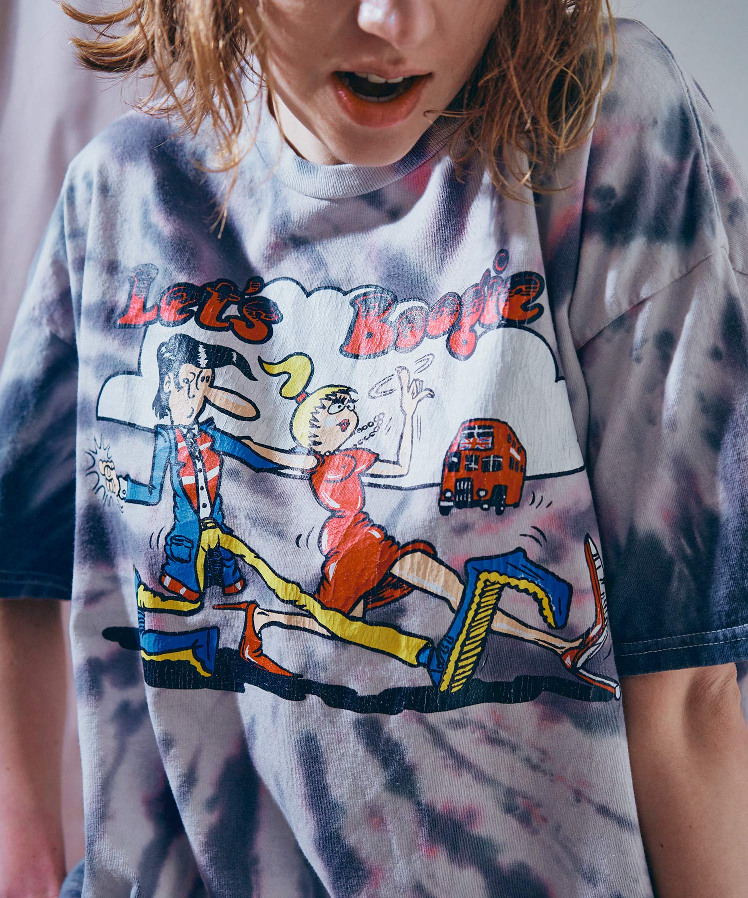 【PINK MOTEL】M2692 テディボーイプリントTEE