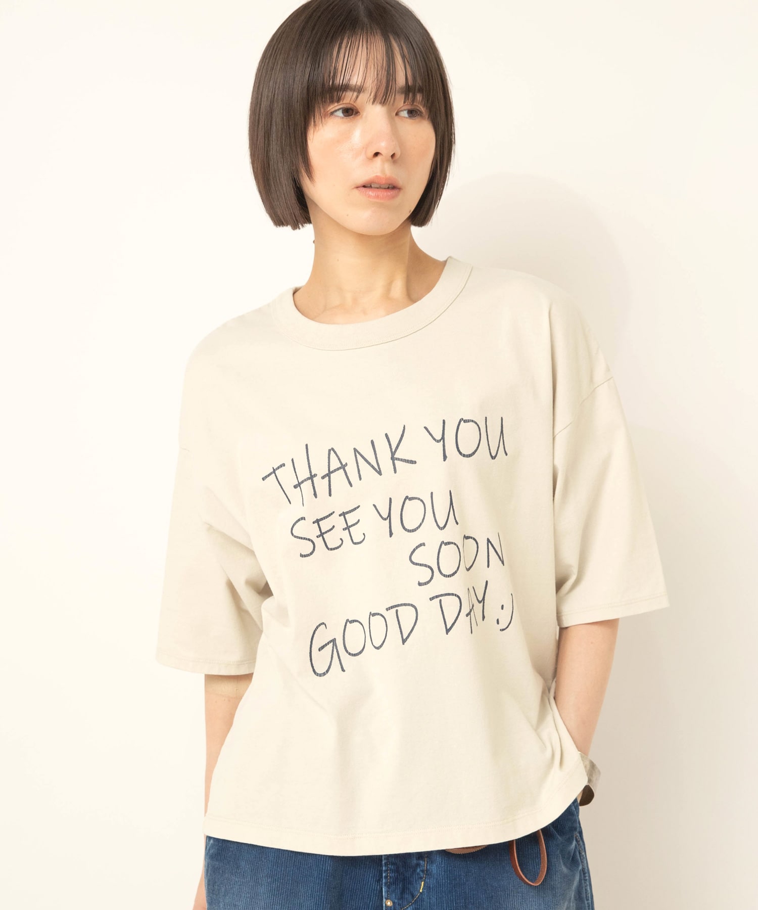 【8月中旬納期】M2709 THANK YOUプリントT