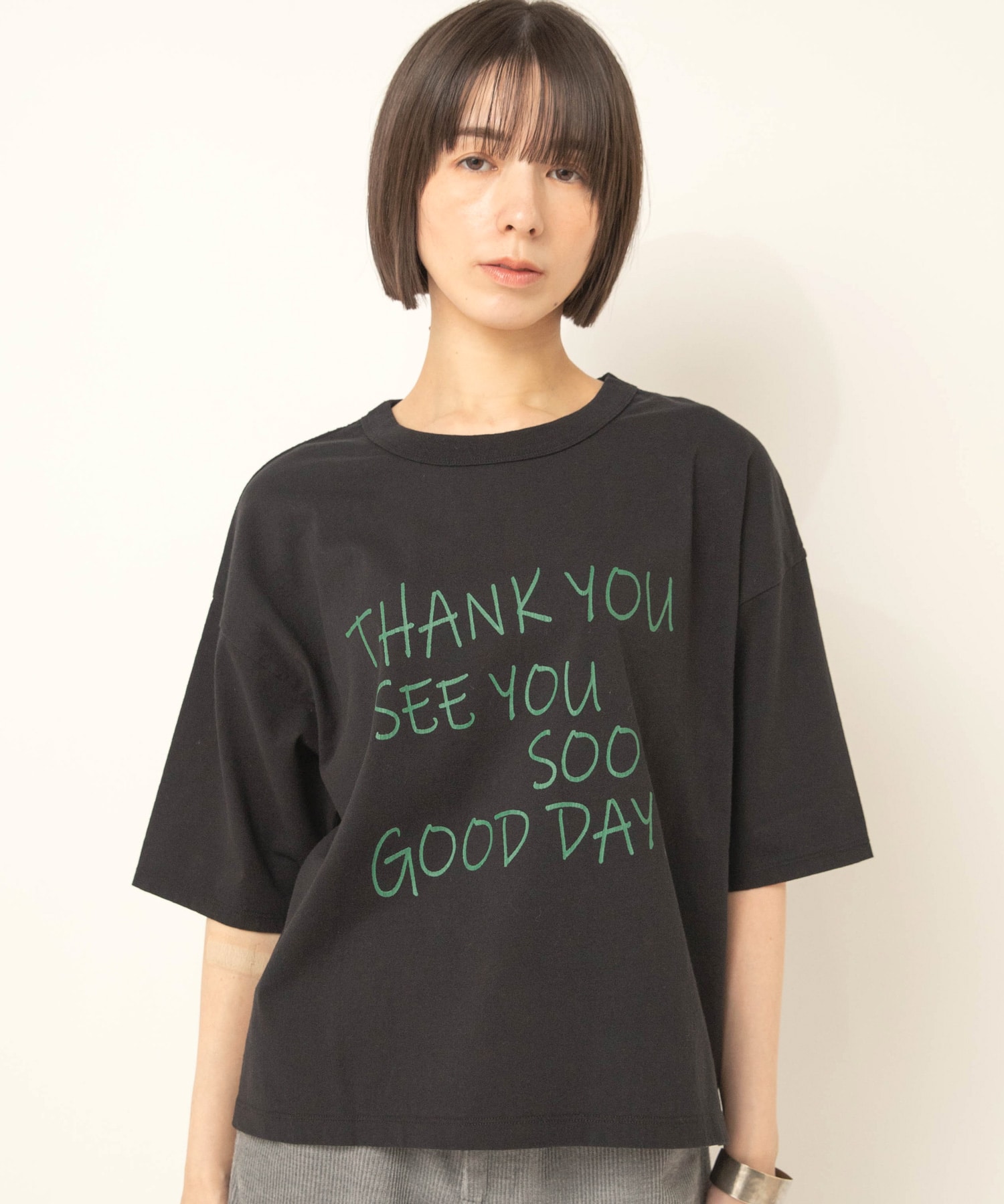 【8月中旬納期】M2709 THANK YOUプリントT