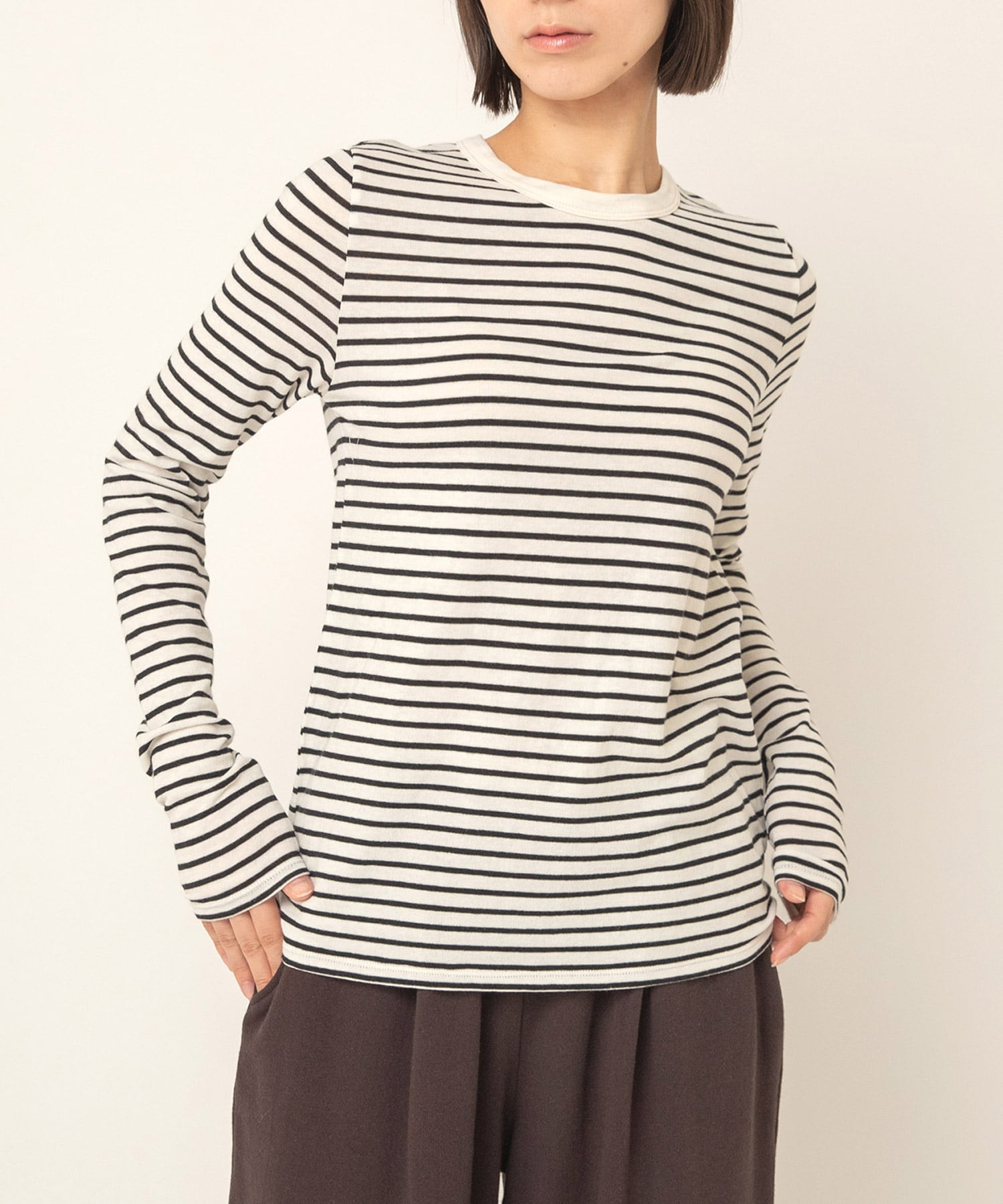 【10月下旬納期】M2735 マシュマロタッチボーダークルーT