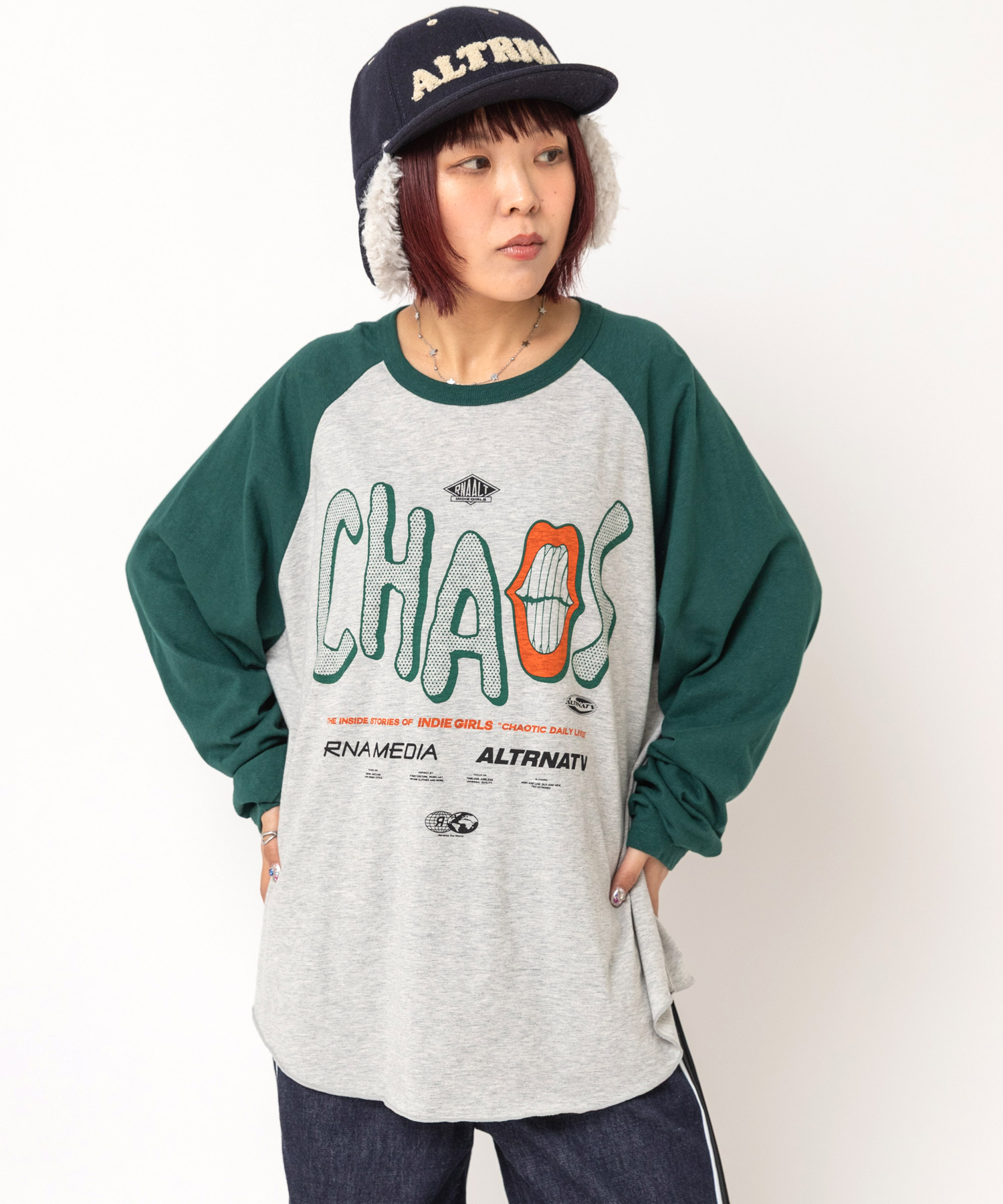 M2745 CHAOS MOVIE ラグランロンT