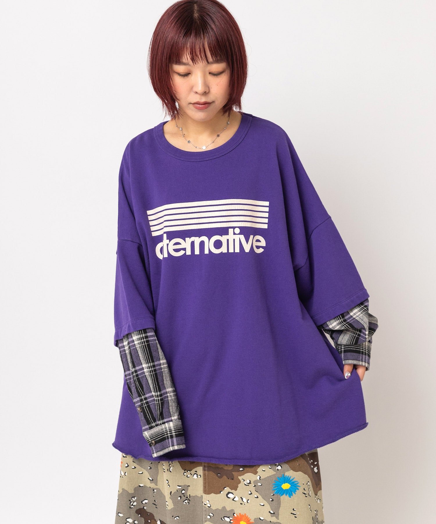 【11月上旬納期】M2765 ネルコンビBIGプルオーバー