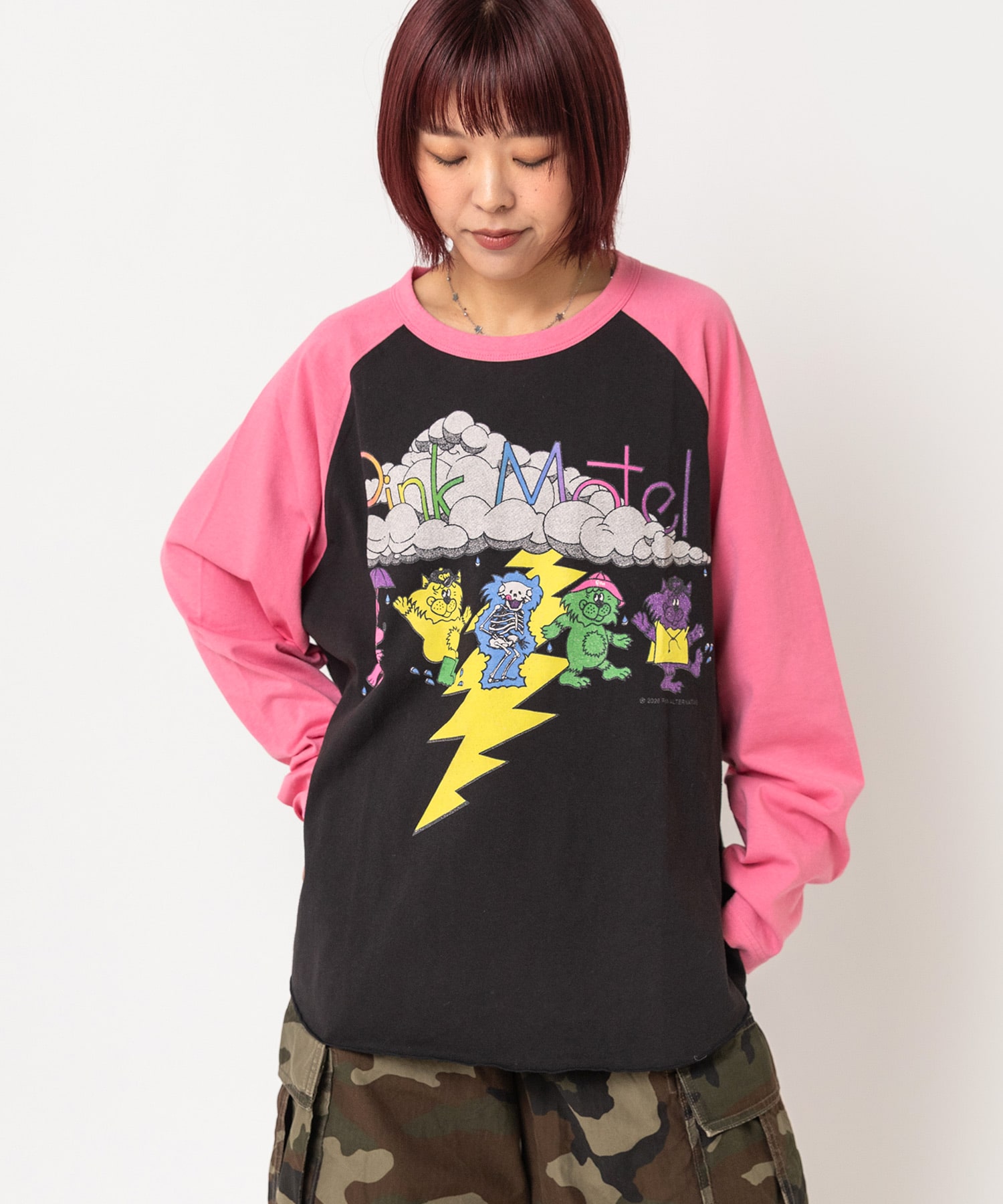 【PINK MOTEL】M2775 PM5ベアープリントラグラン
