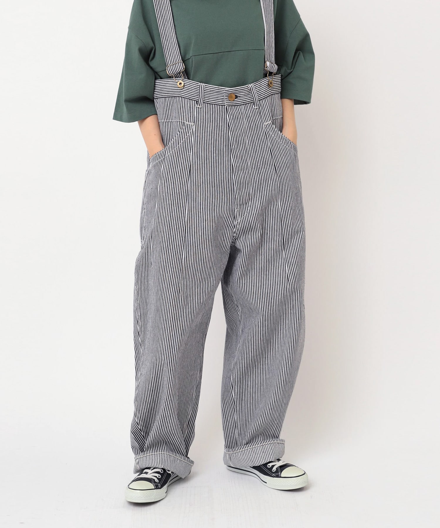 O0733 PJ'Sフレンチワークサスペンダーパンツ