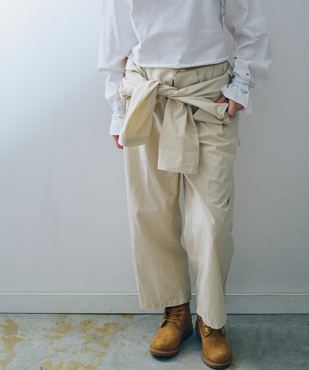 O0735 ルーズシャツオールインワン