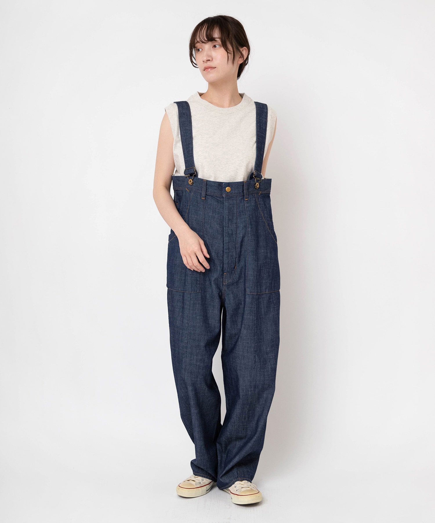 【5月中旬納期】O0754 サスペンダーカンガルーパンツ