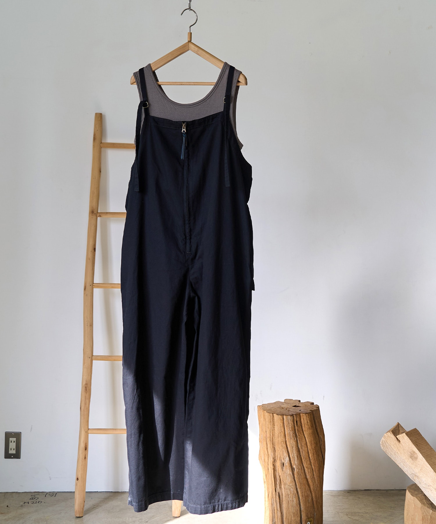 O0757 Zipupワークオーバーオール
