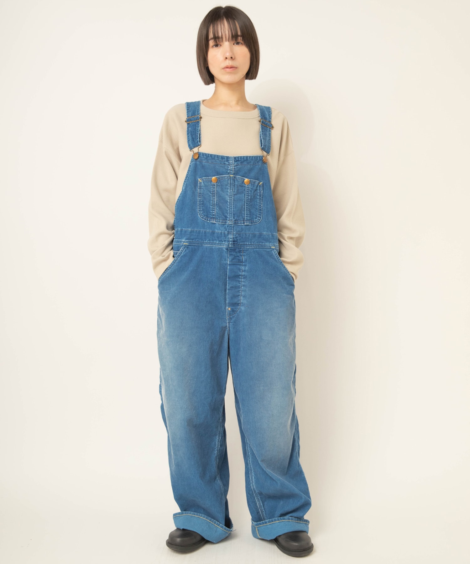 【10月中旬納期】O0759 ユーズドライクコーデュロイオーバーオール