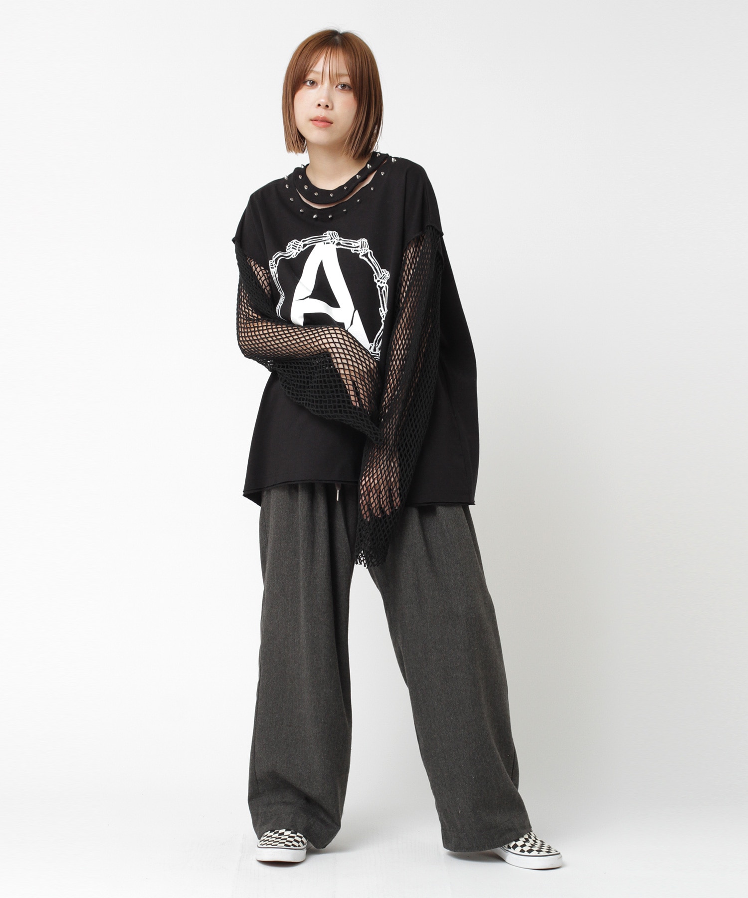 R3671 サイドベルトタックパンツ