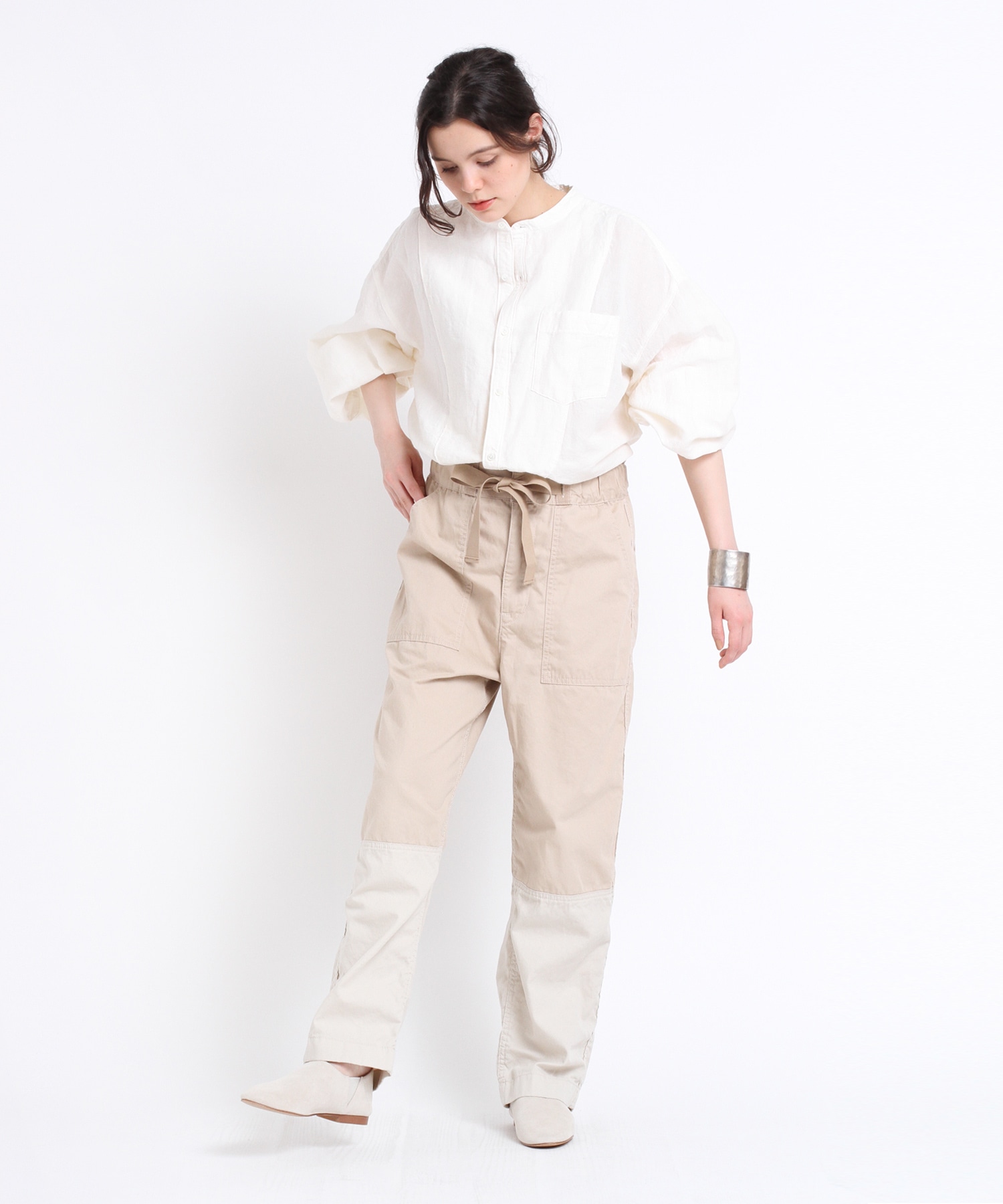 R3884 ヘリンボン/オックスワークパンツ