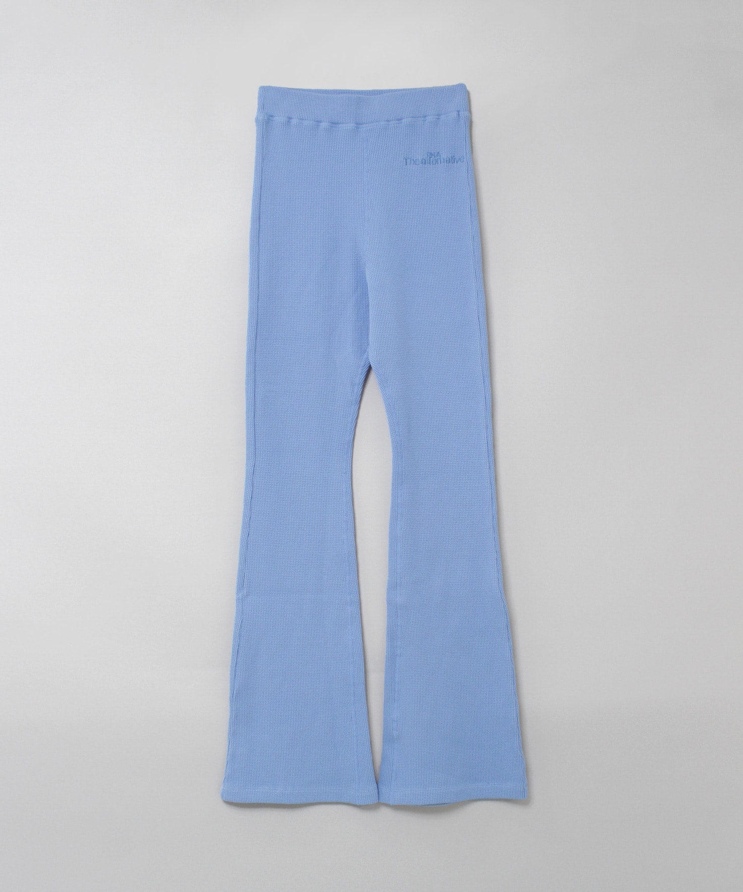 R4043 ストレッチワッフルフレアパンツ