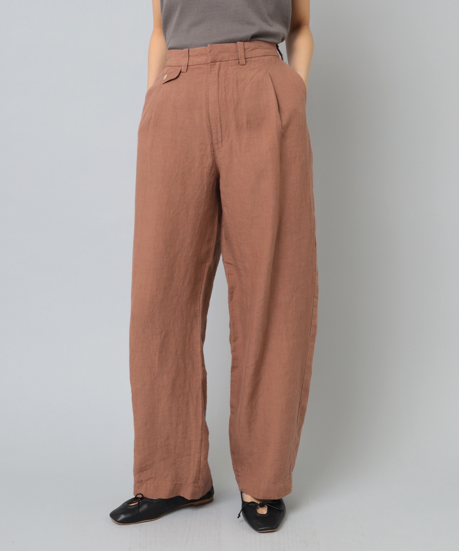 R4191 JAPAN　LINENワイドスラックス