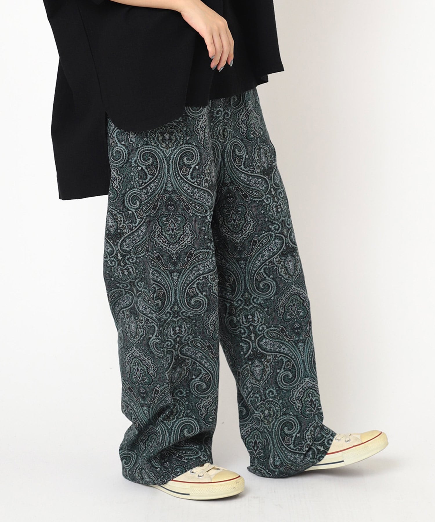 R4203 フクレJQゴブランペイズリーパンツ