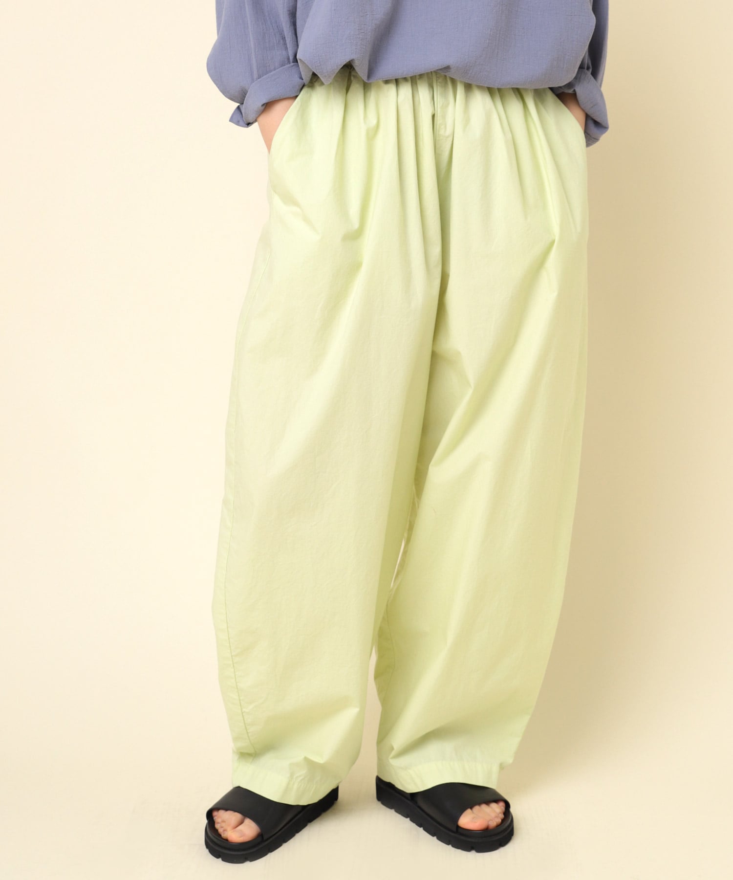 R4219 製品染めワイドイージーパンツ