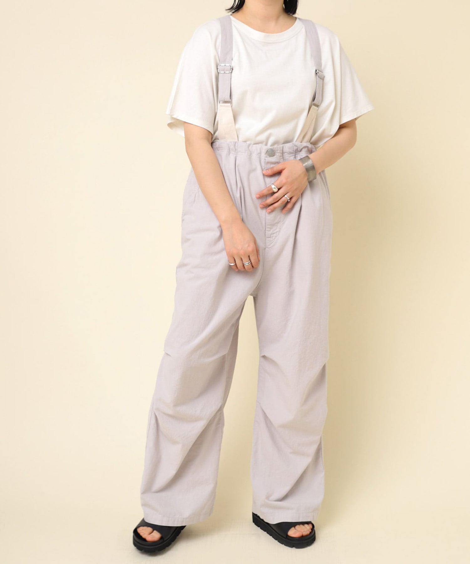 R4220 コットンライトクロスサスペンダーパンツ
