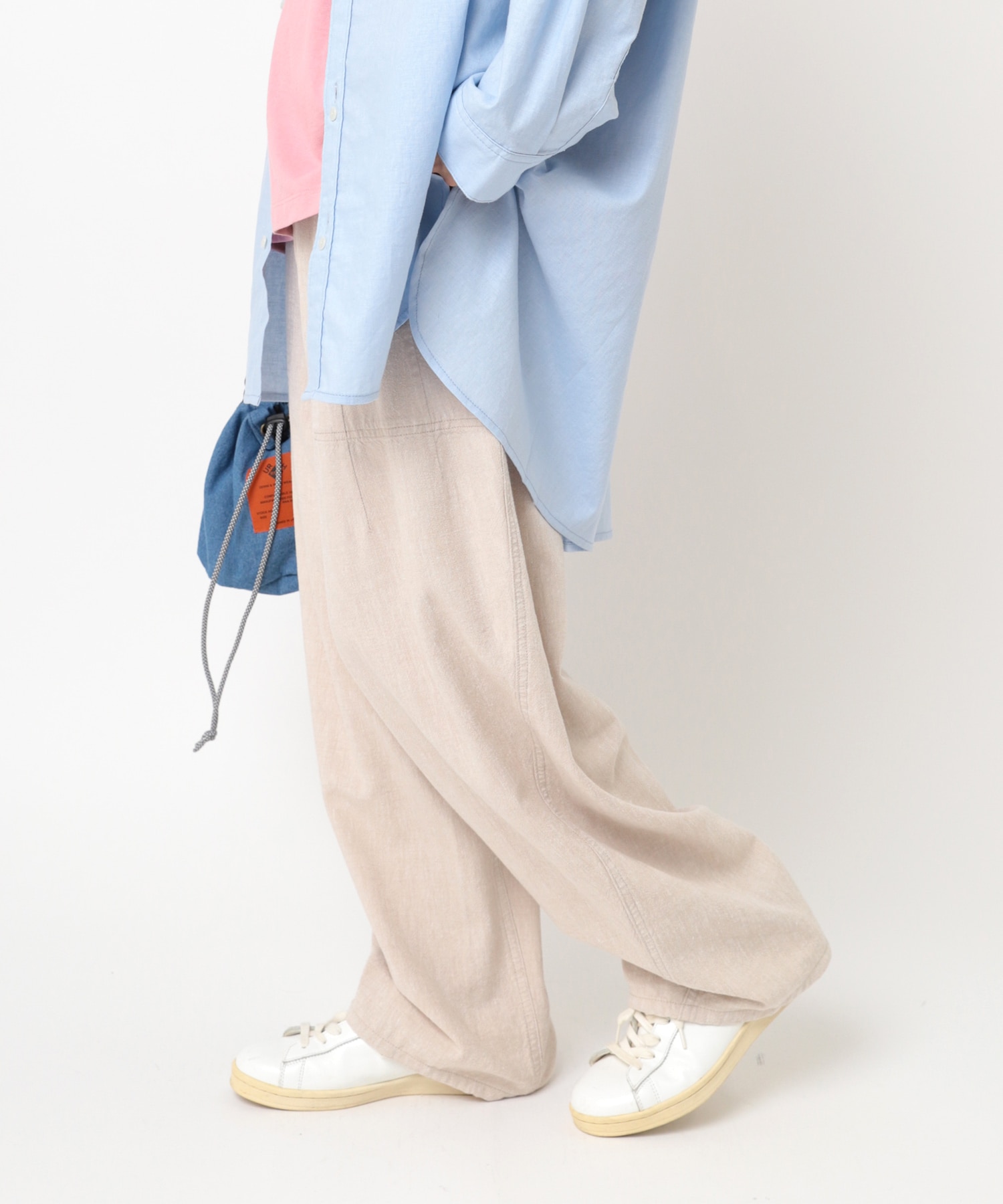 R4302 リネンレーヨンコックパンツ