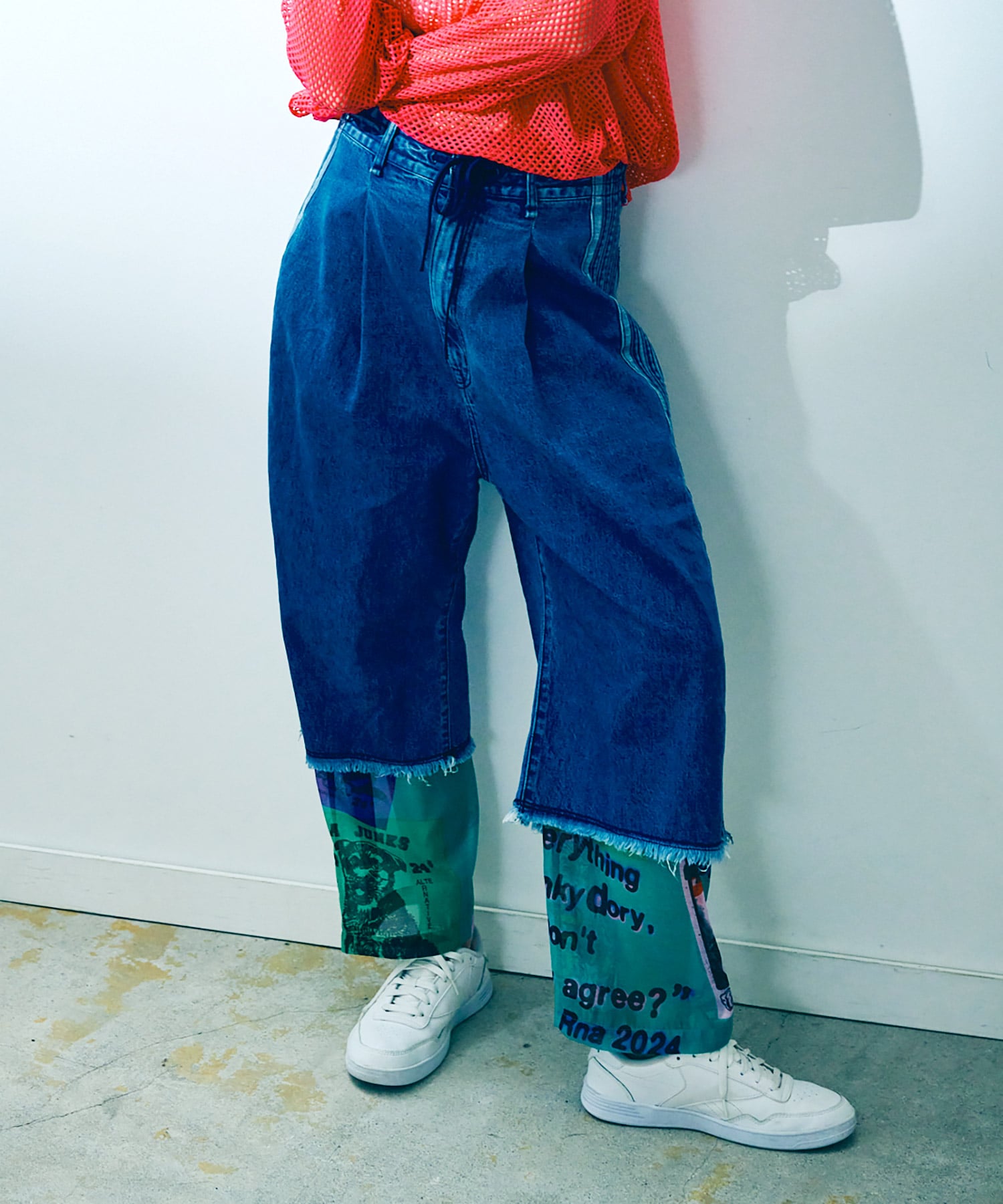 R4346 クロップドラインパンツ