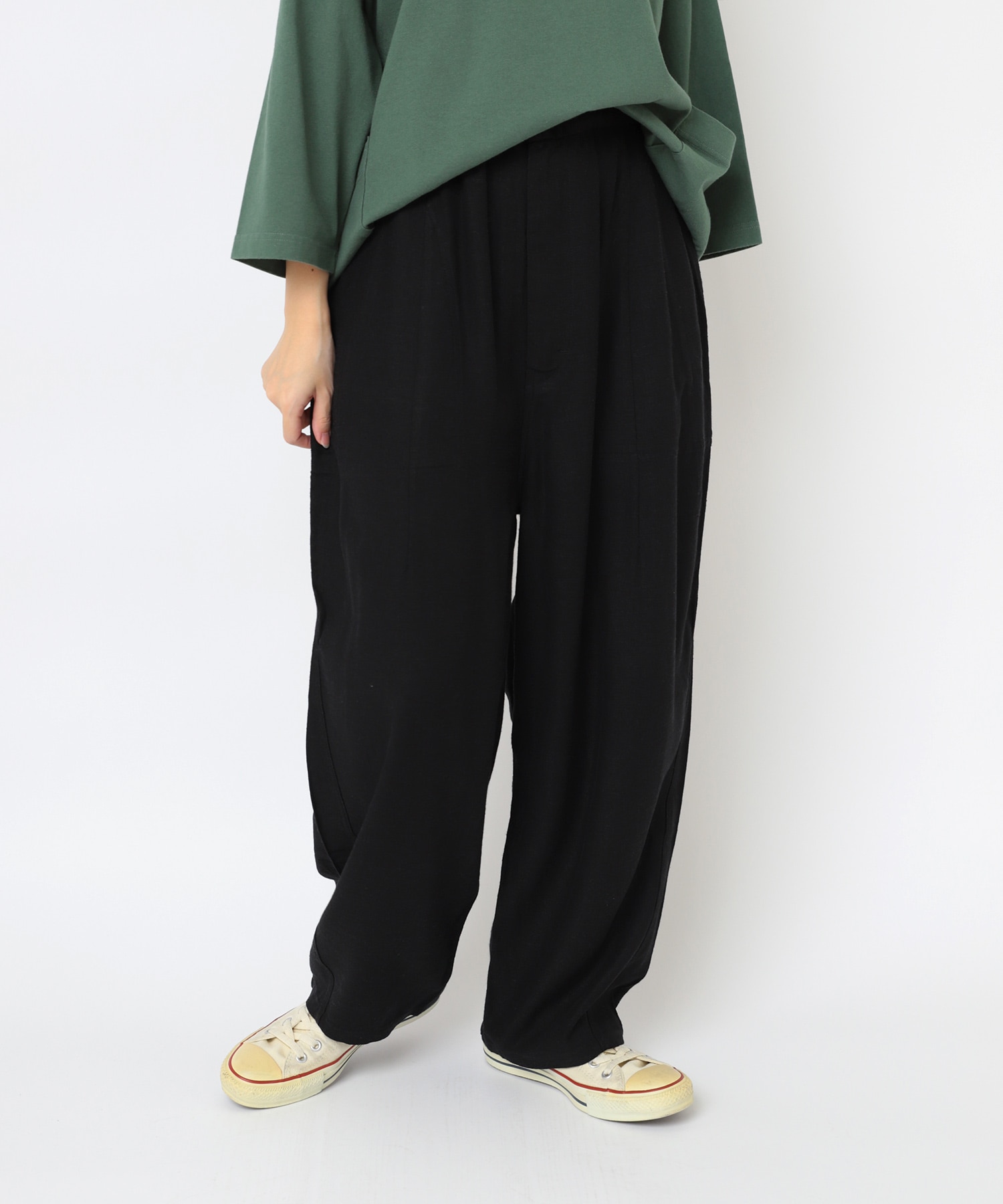 R4354 コックさんの綿麻カルゼパンツ