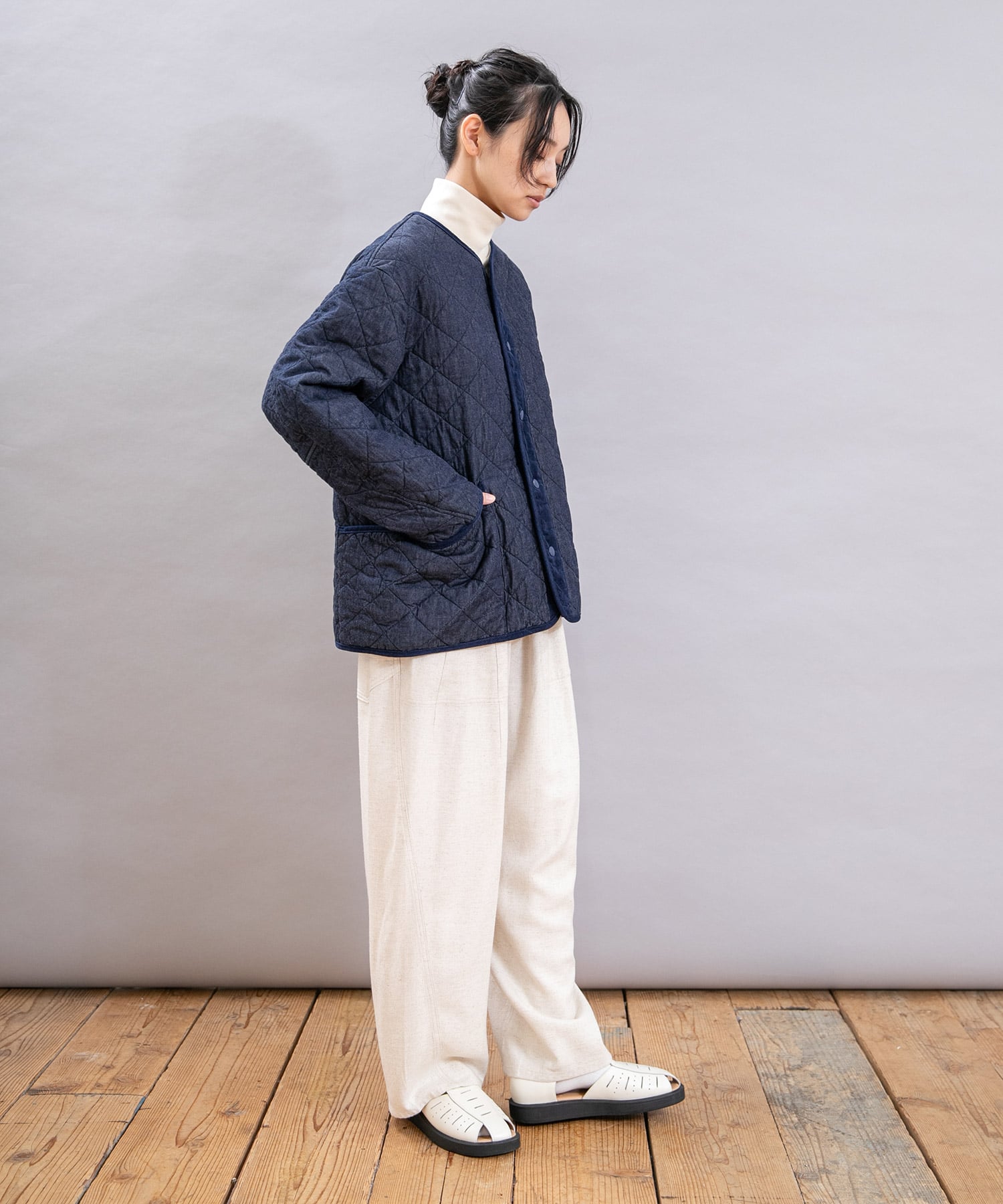 R4354 コックさんの綿麻カルゼパンツ