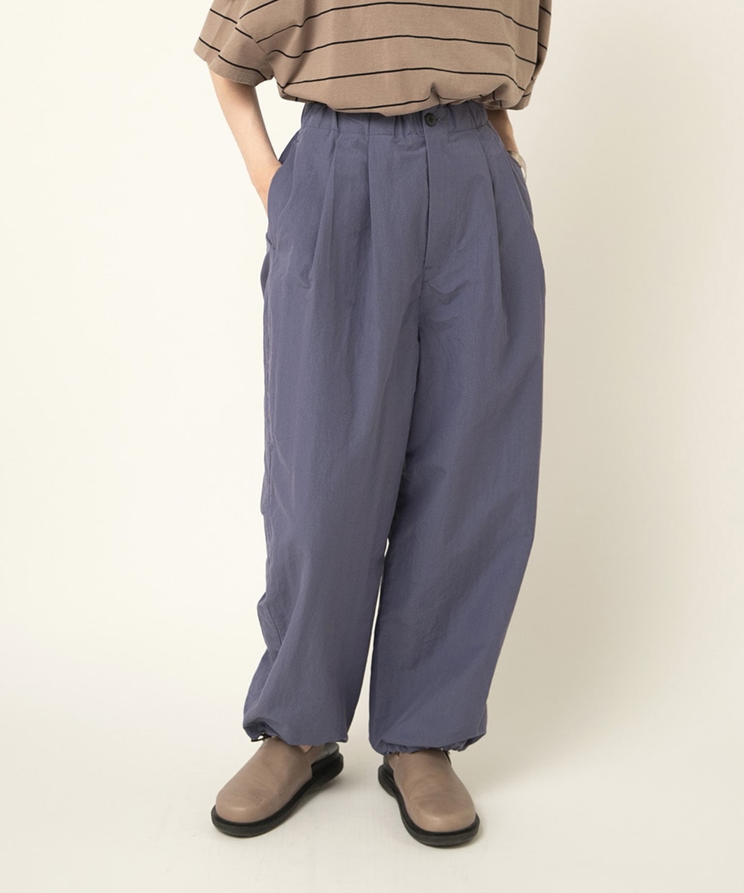 R4360 コットンナイロン2タックパンツ