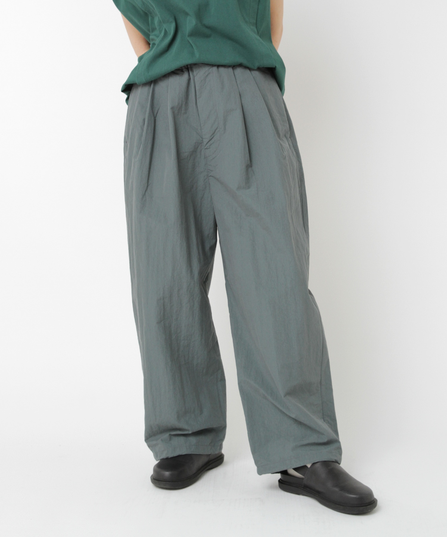 R4360 コットンナイロン2タックパンツ