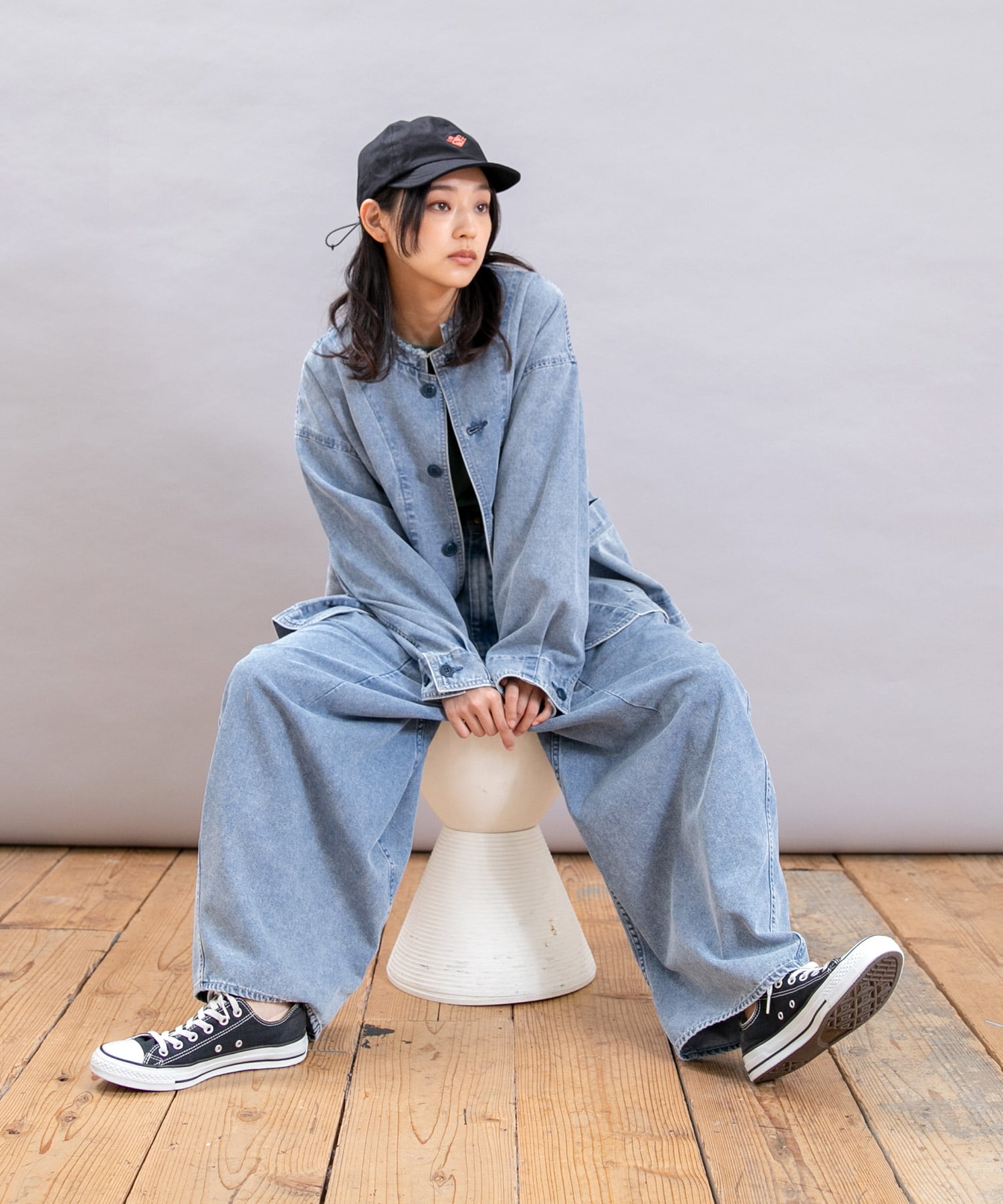 R4362 こだわり加工のフレンチワークパンツ