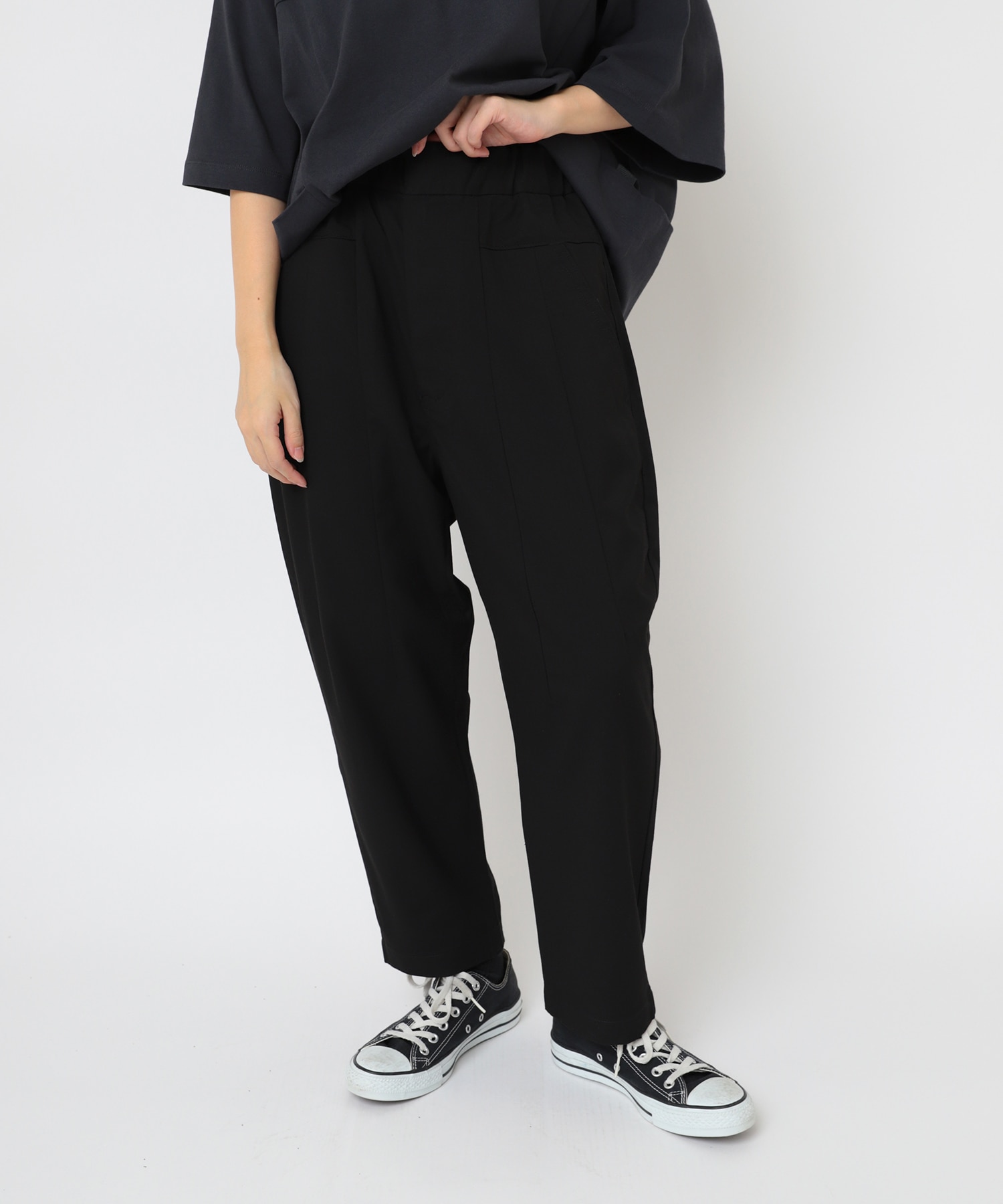 R4367 裏ピーチ起毛のPJ'sクロップドパンツ