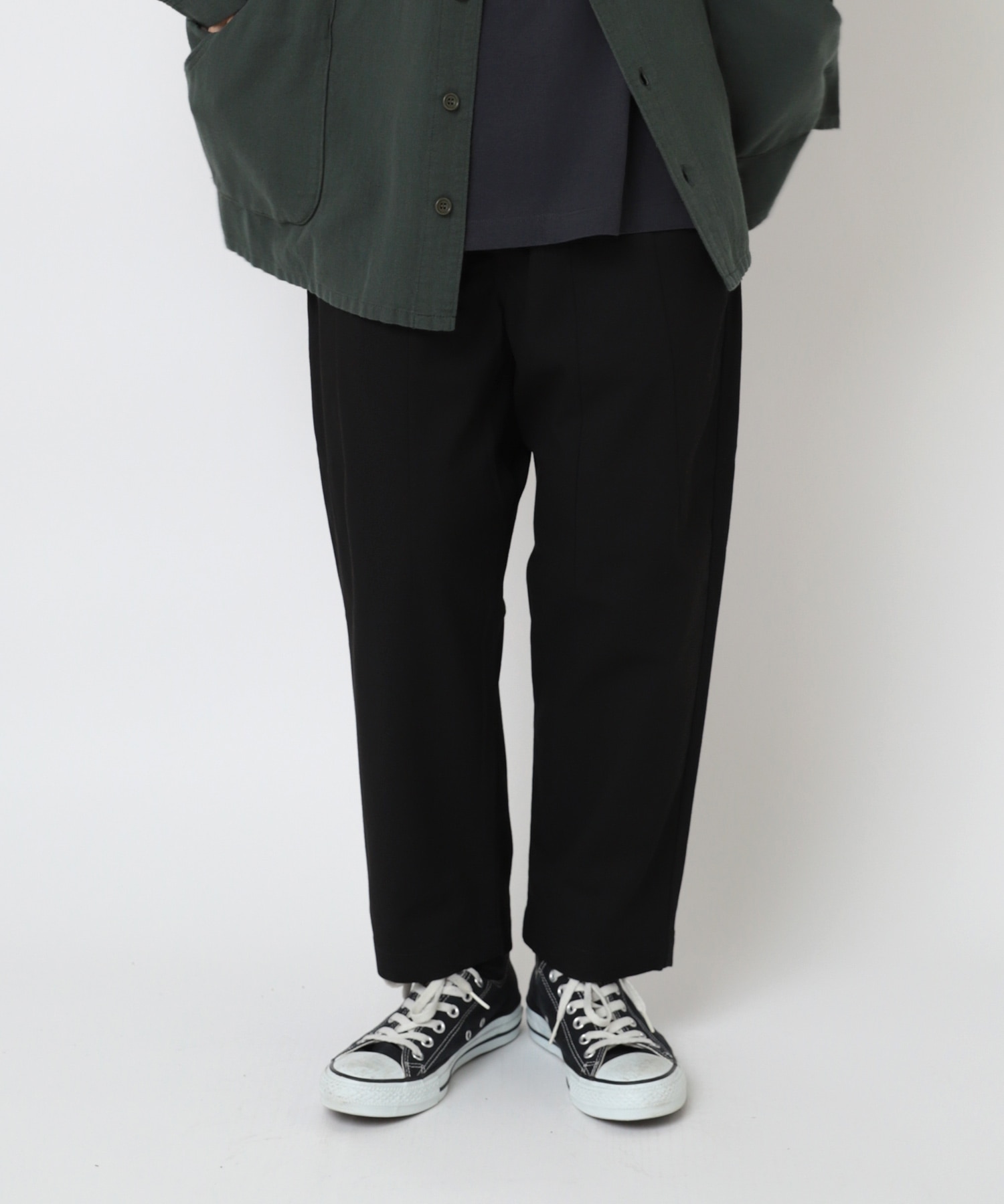 R4367 裏ピーチ起毛のPJ'sクロップドパンツ