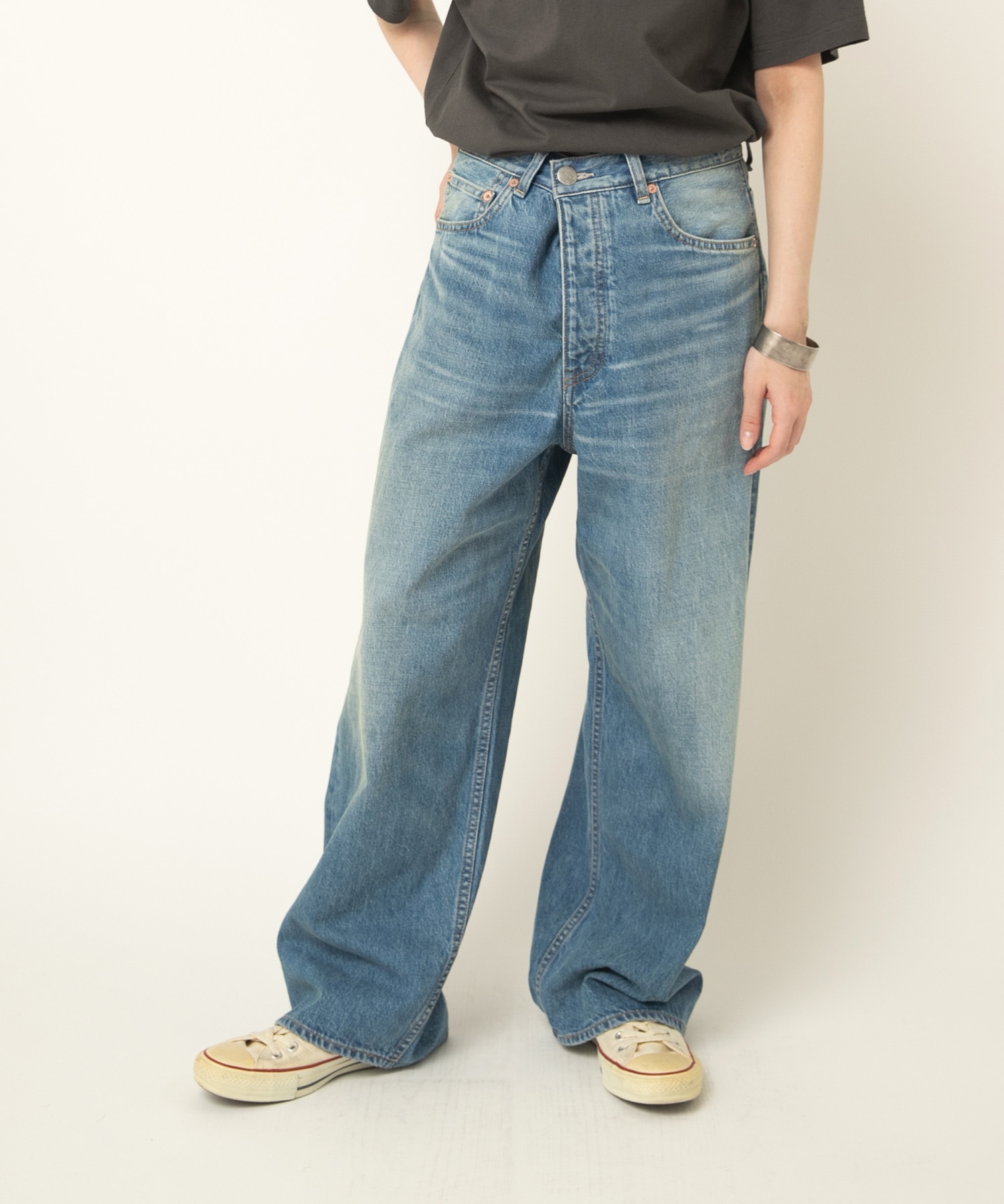 R4369 DENIM WIDE PANTS