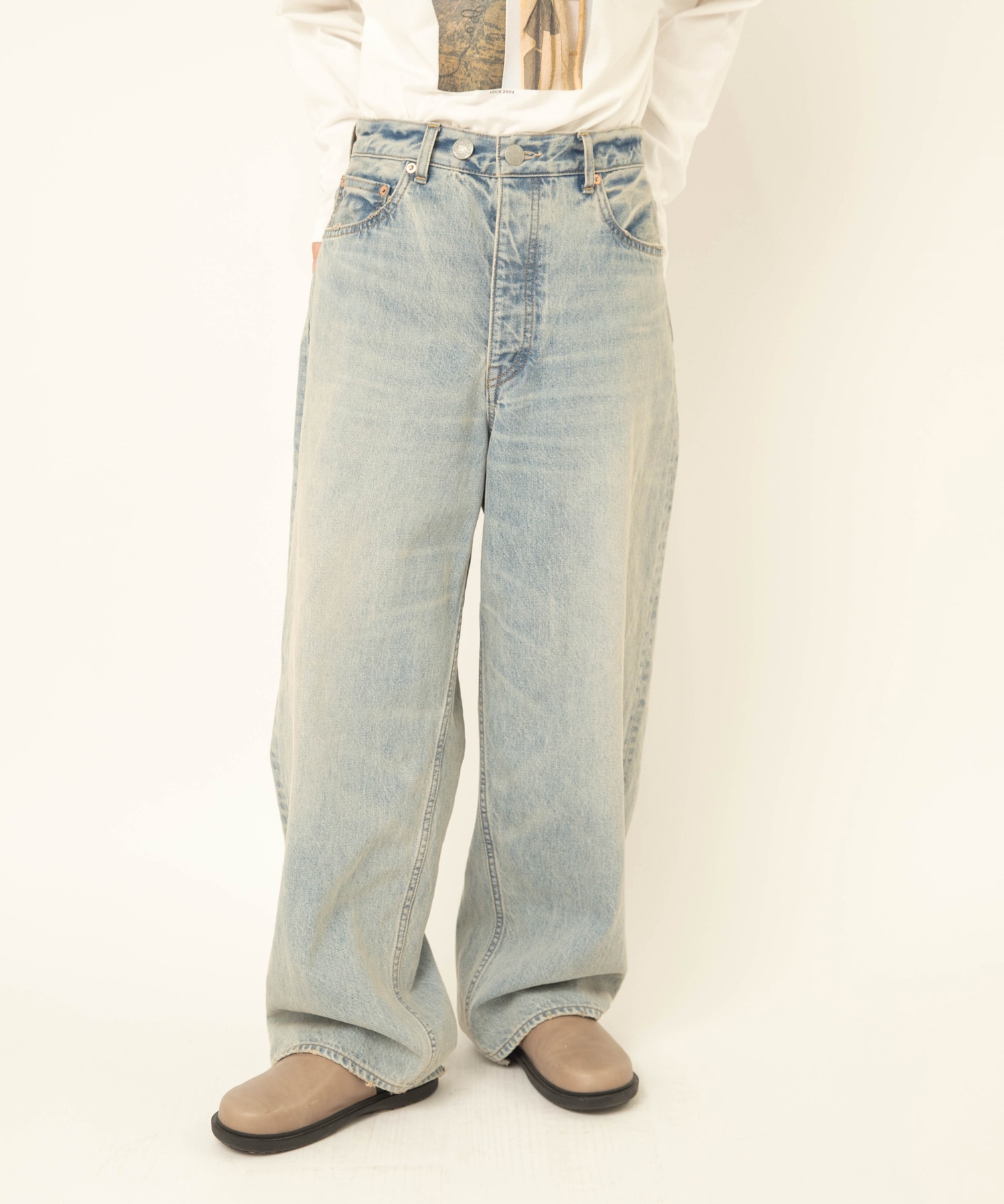 R4369 DENIM WIDE PANTS