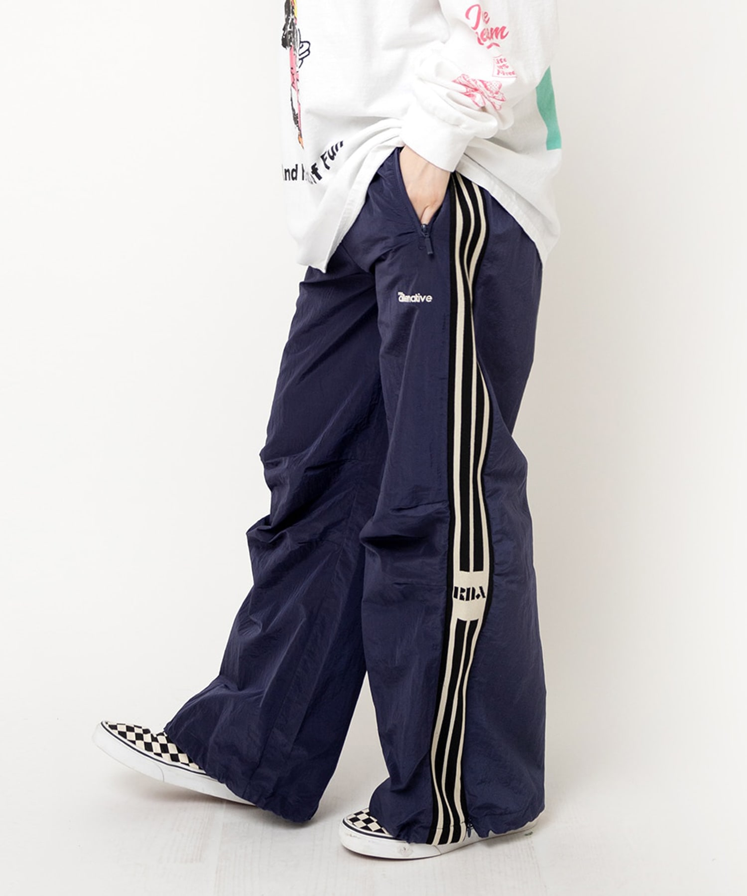 R4374 ワイドトラックパンツ