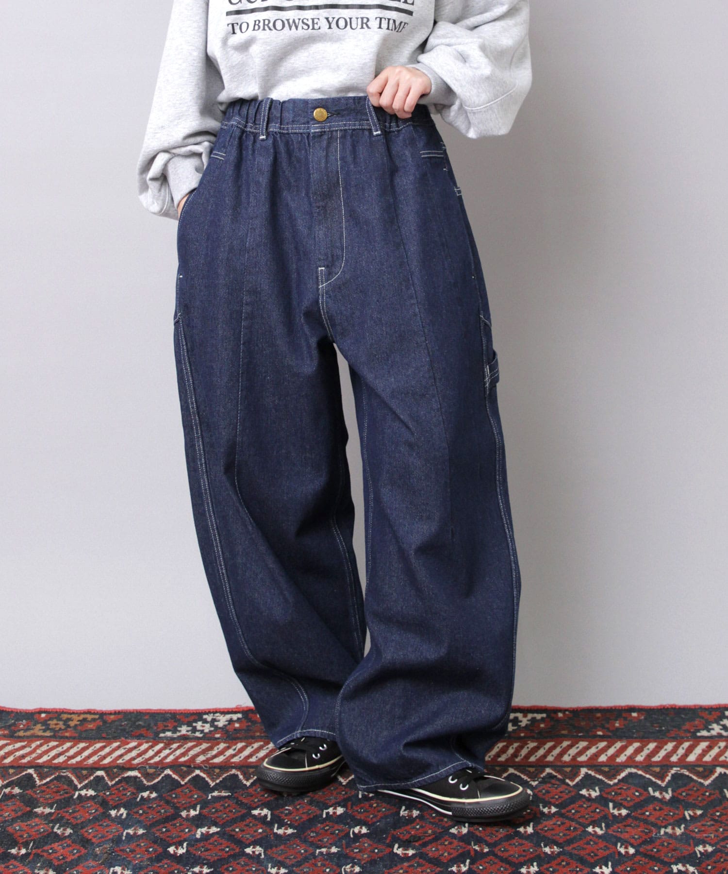 R4381 カルゼデニムのクラフトマンパンツ