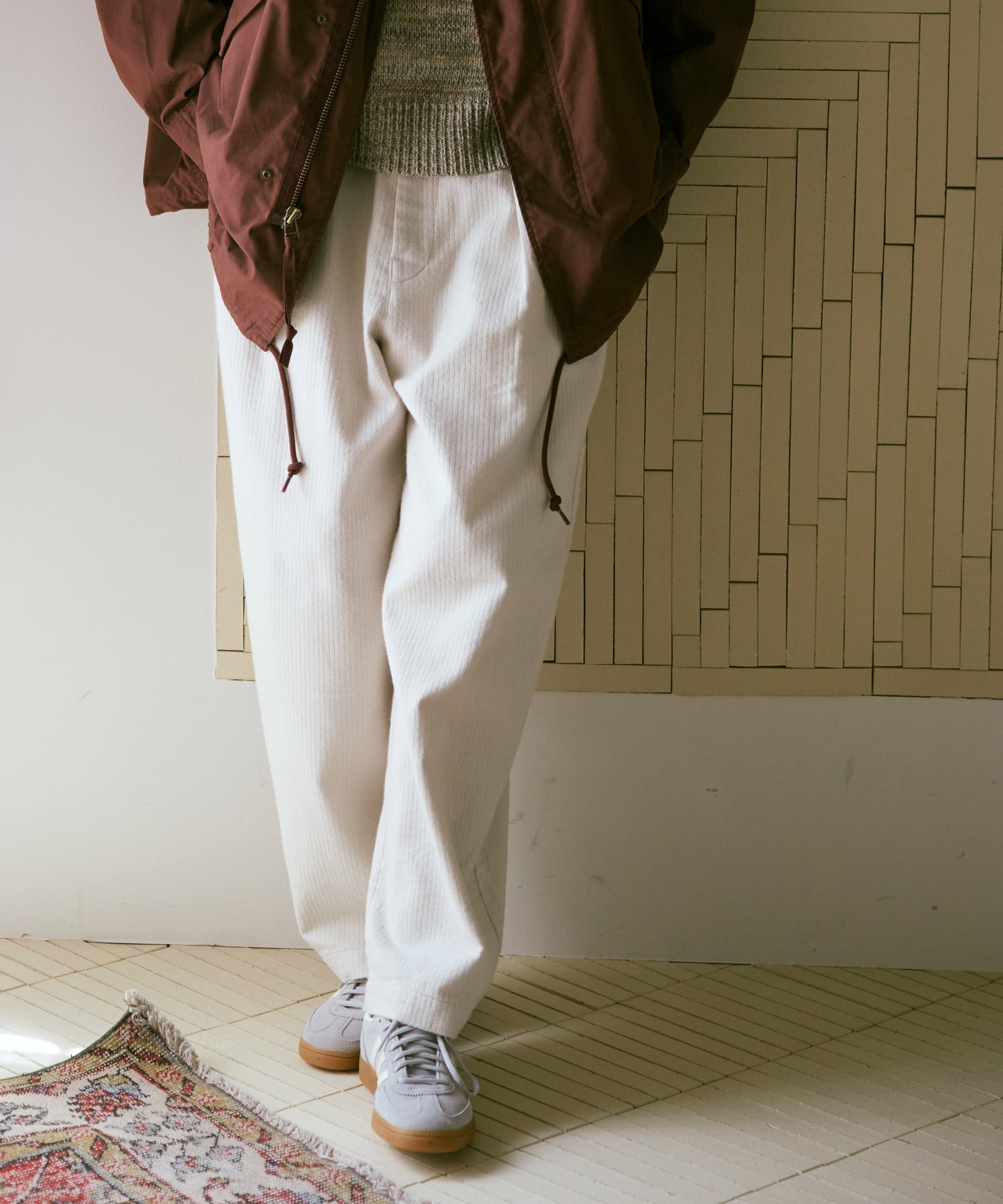 R4393 COTTON HEAVY PIQUE ワイドトラウザーズ